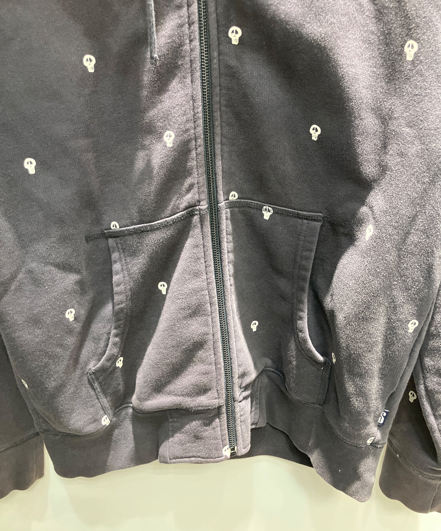 中古・古着通販】stussy (ステューシー) スカル総柄ジップパーカー