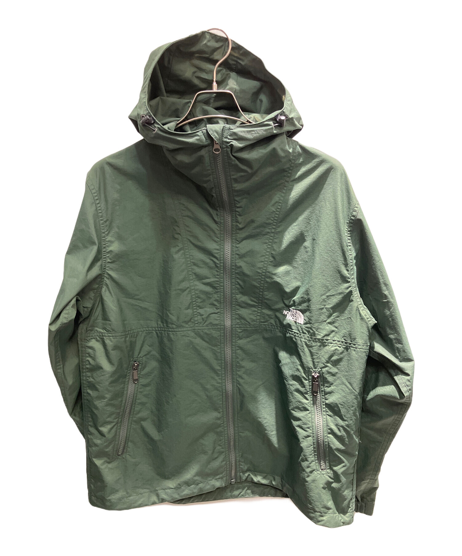 [6666円]THE NORTH FACE フード付きナイロンジャケット 緑　Ｌ 中古・古着通販】THE NORTH FACE (ザ ノース フェイス) ナイロン