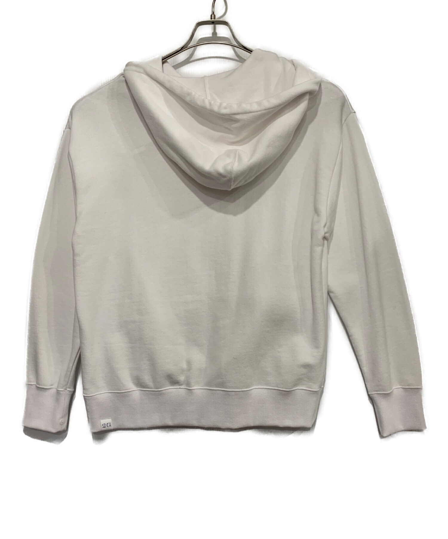 古着パーカー 中古・古着通販】2G (ツージー) プルオーバーパーカー ホワイト サイズ