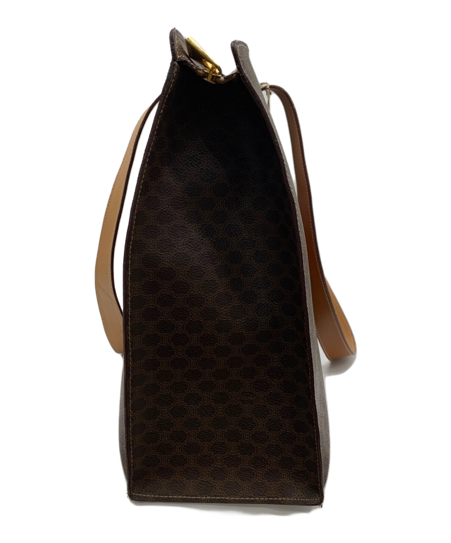 中古・古着通販】CELINE (セリーヌ) マカダム柄トートバッグ ブラウン 