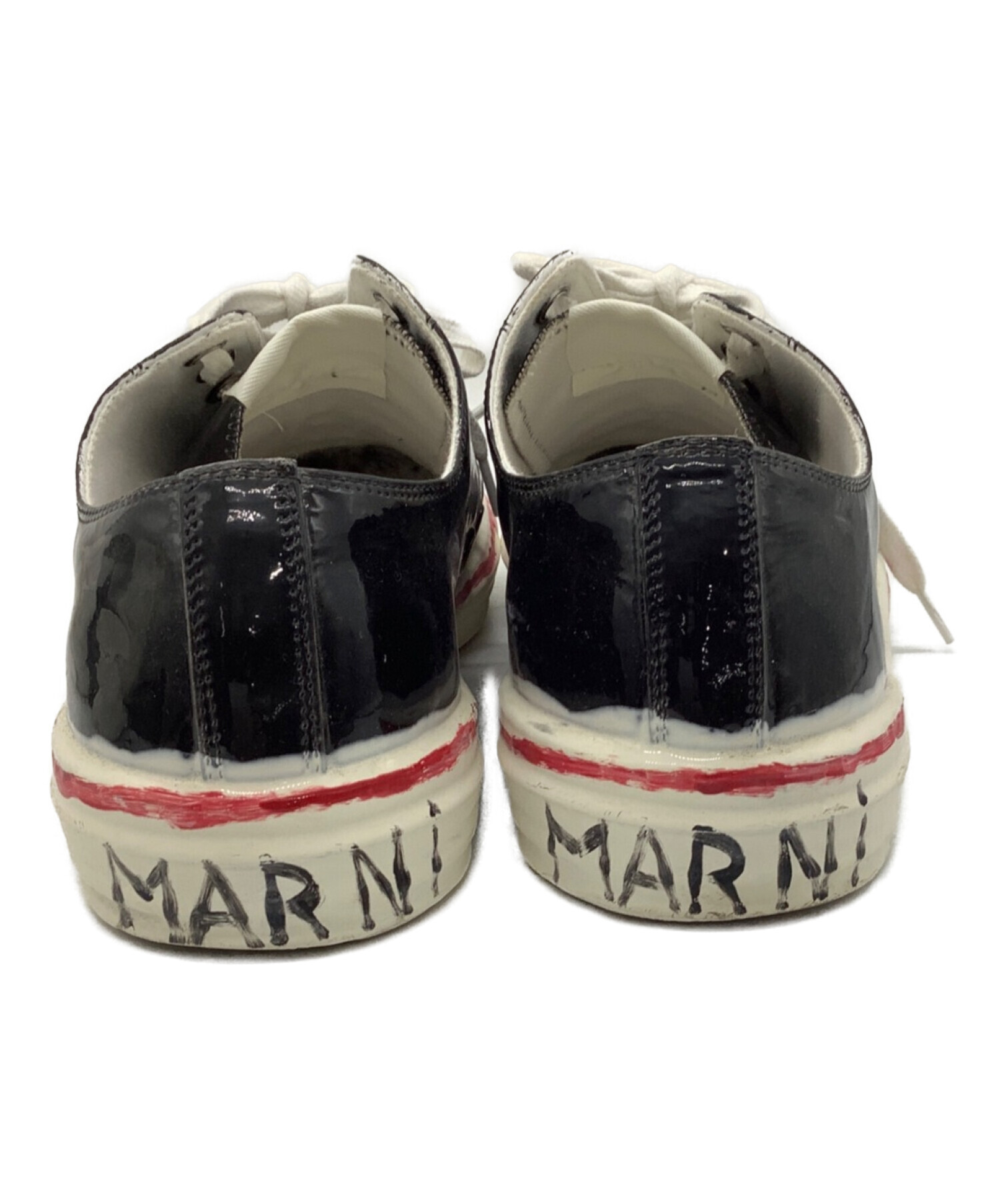 中古・古着通販】MARNI (マルニ) エナメルスニーカー ブラック サイズ