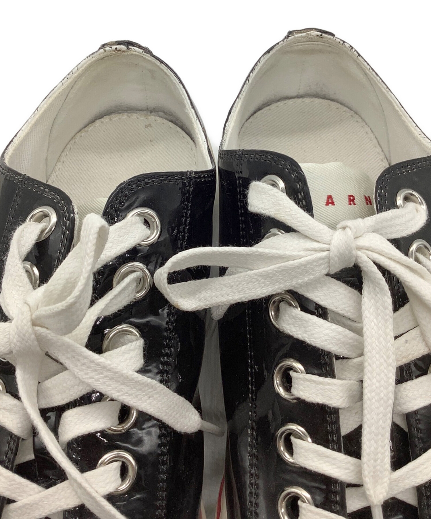 中古・古着通販】MARNI (マルニ) エナメルスニーカー ブラック サイズ