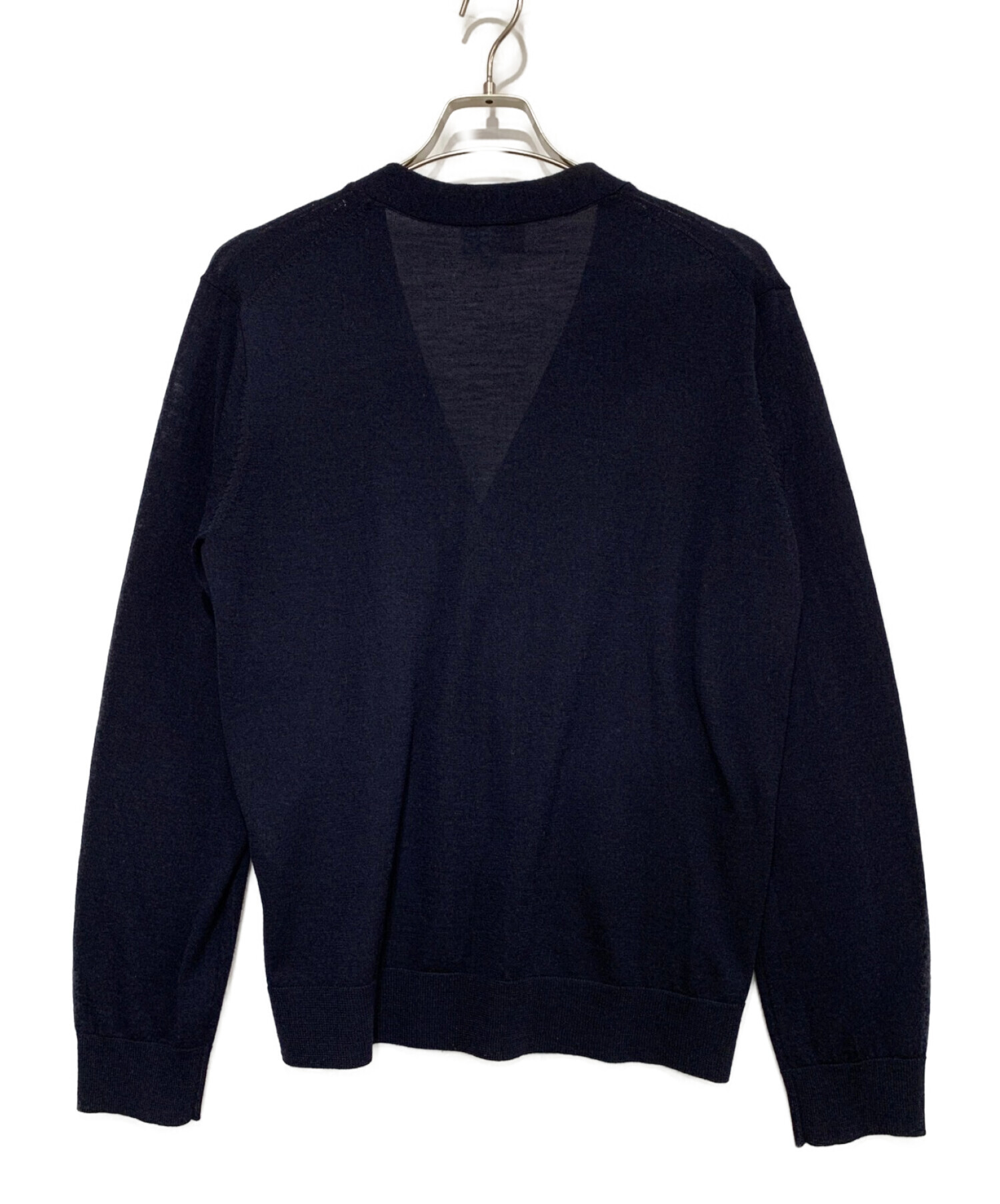 ラコステ Lacoste ネイビー カーディガン Vネック ラコステ LACOSTE プレーンVネックニットカーディガン （ネイビー