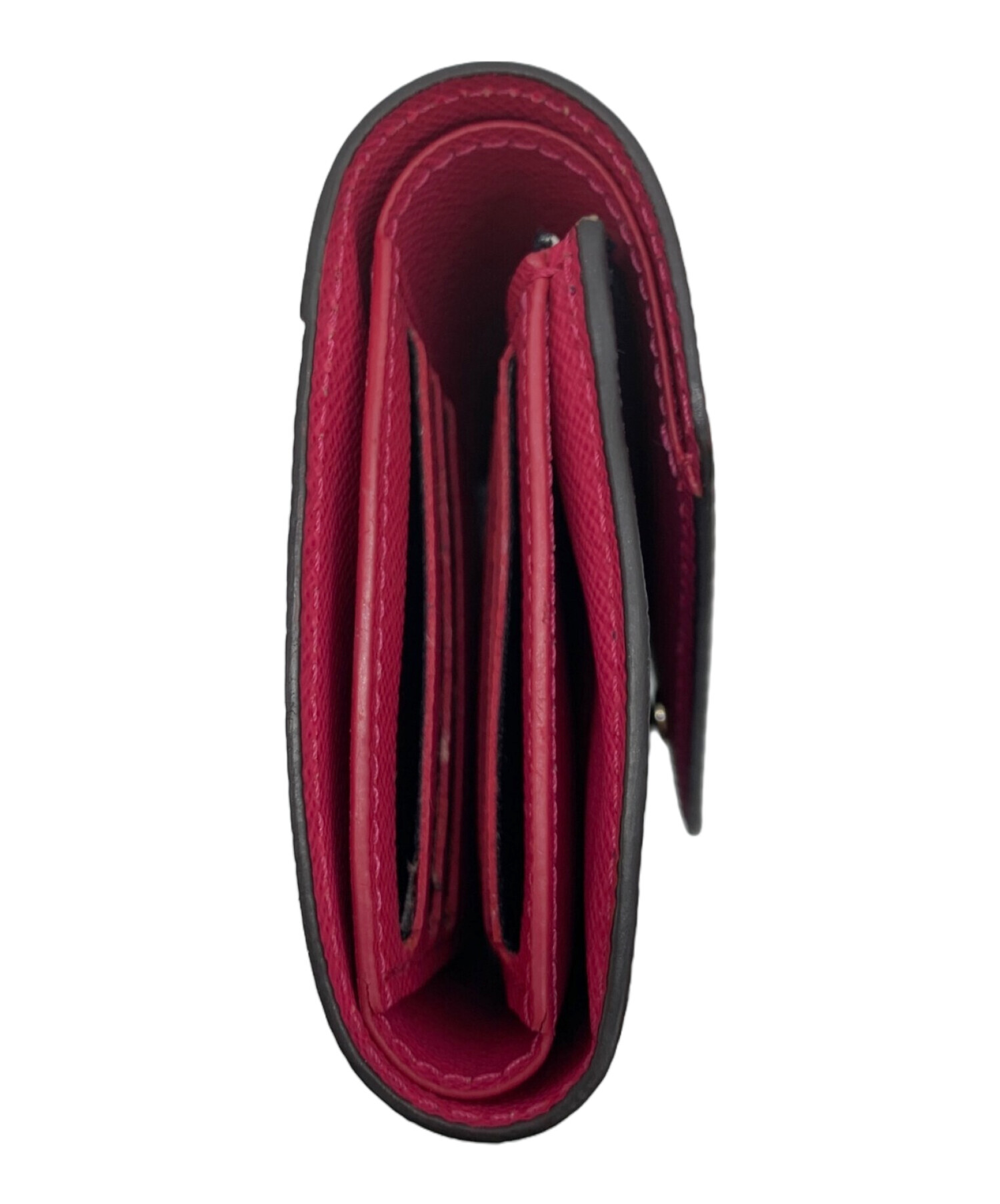 Louis Vuitton 二つ折り財布 ネイビー/ピンク 中古・古着通販】LOUIS VUITTON (ルイ ヴィトン) 3つ折り財布 ネイビー