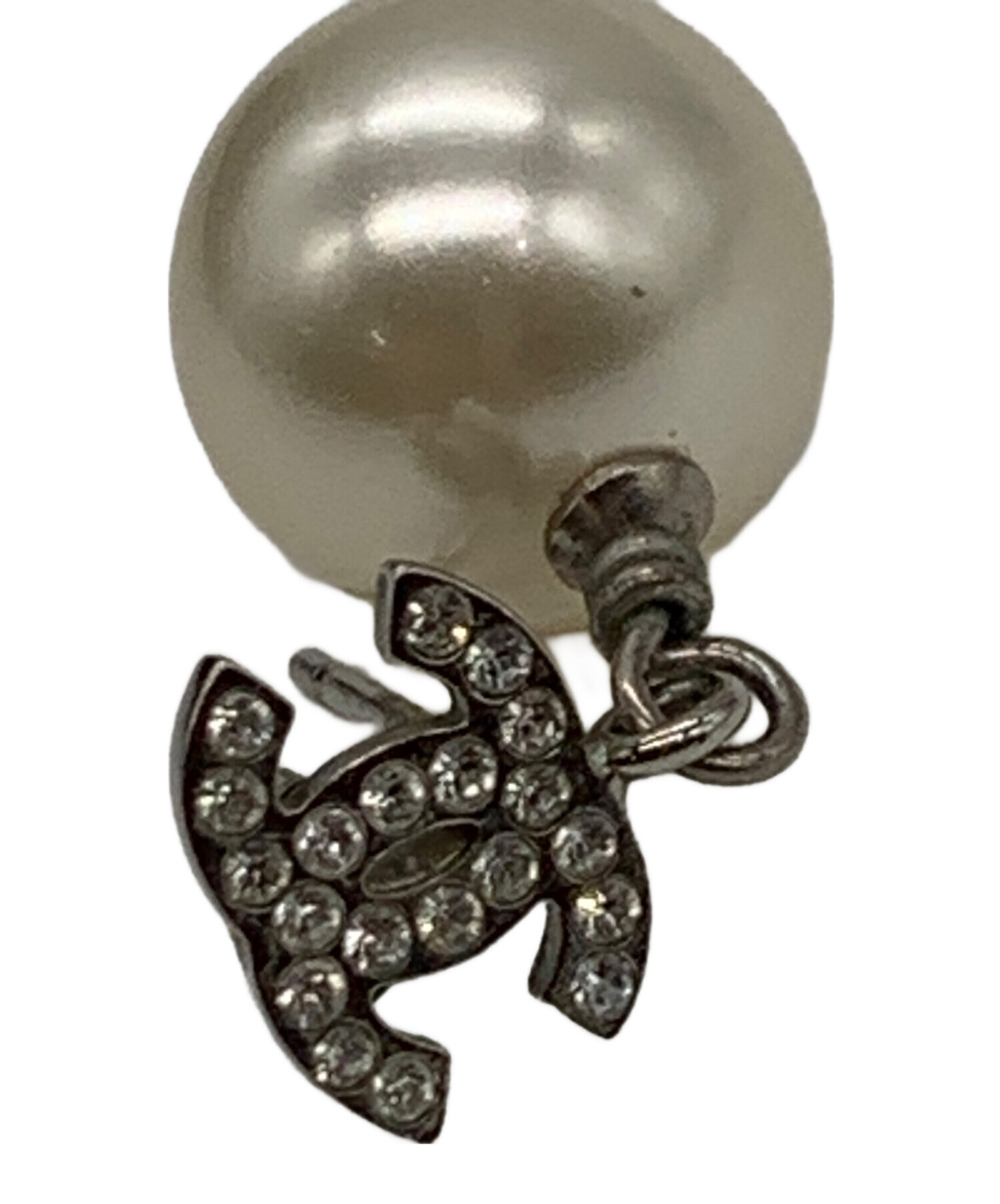 中古・古着通販】CHANEL (シャネル) パール付きココマークピアス