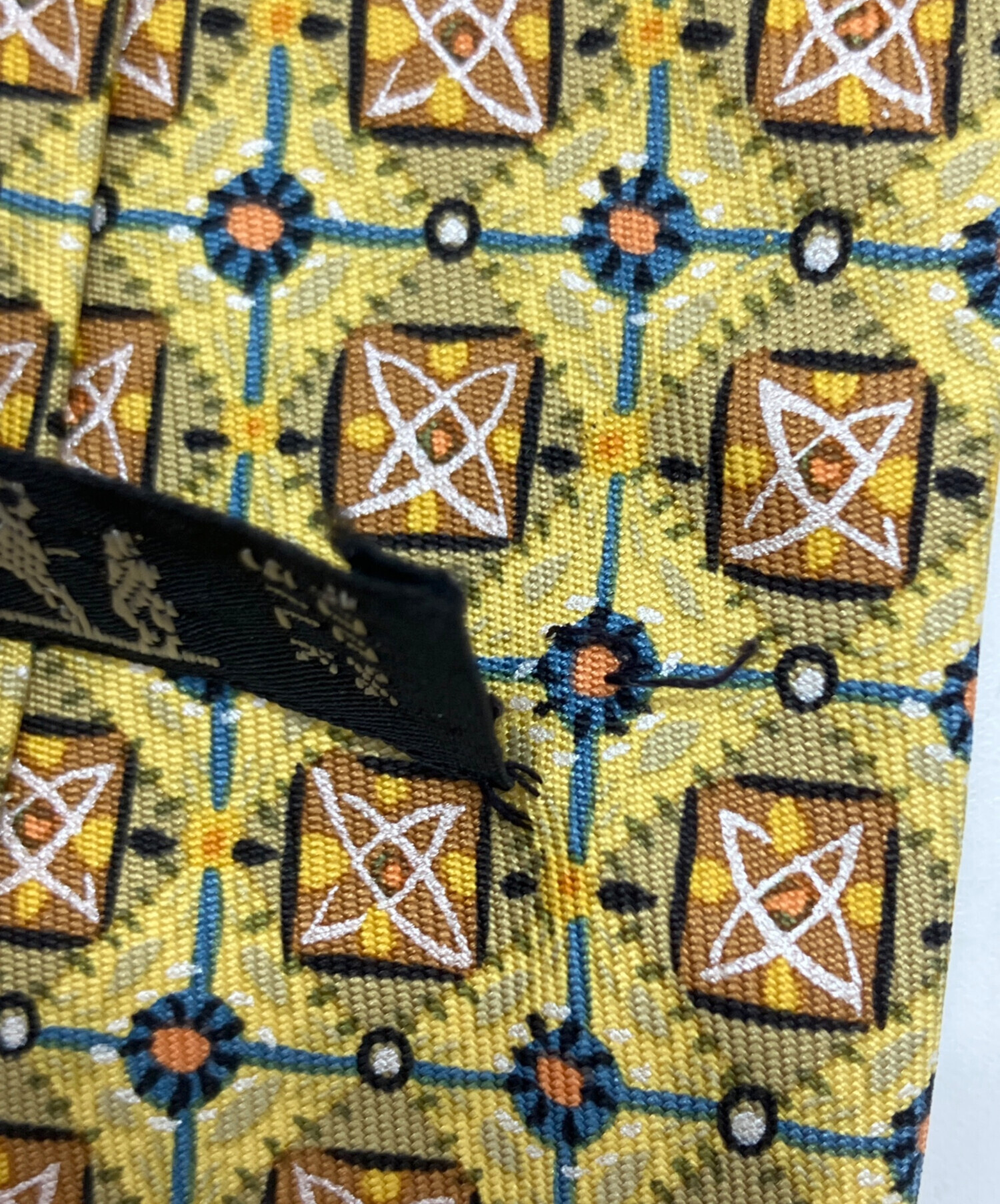 中古・古着通販】HERMES (エルメス) ネクタイ イエロー サイズ:表記無