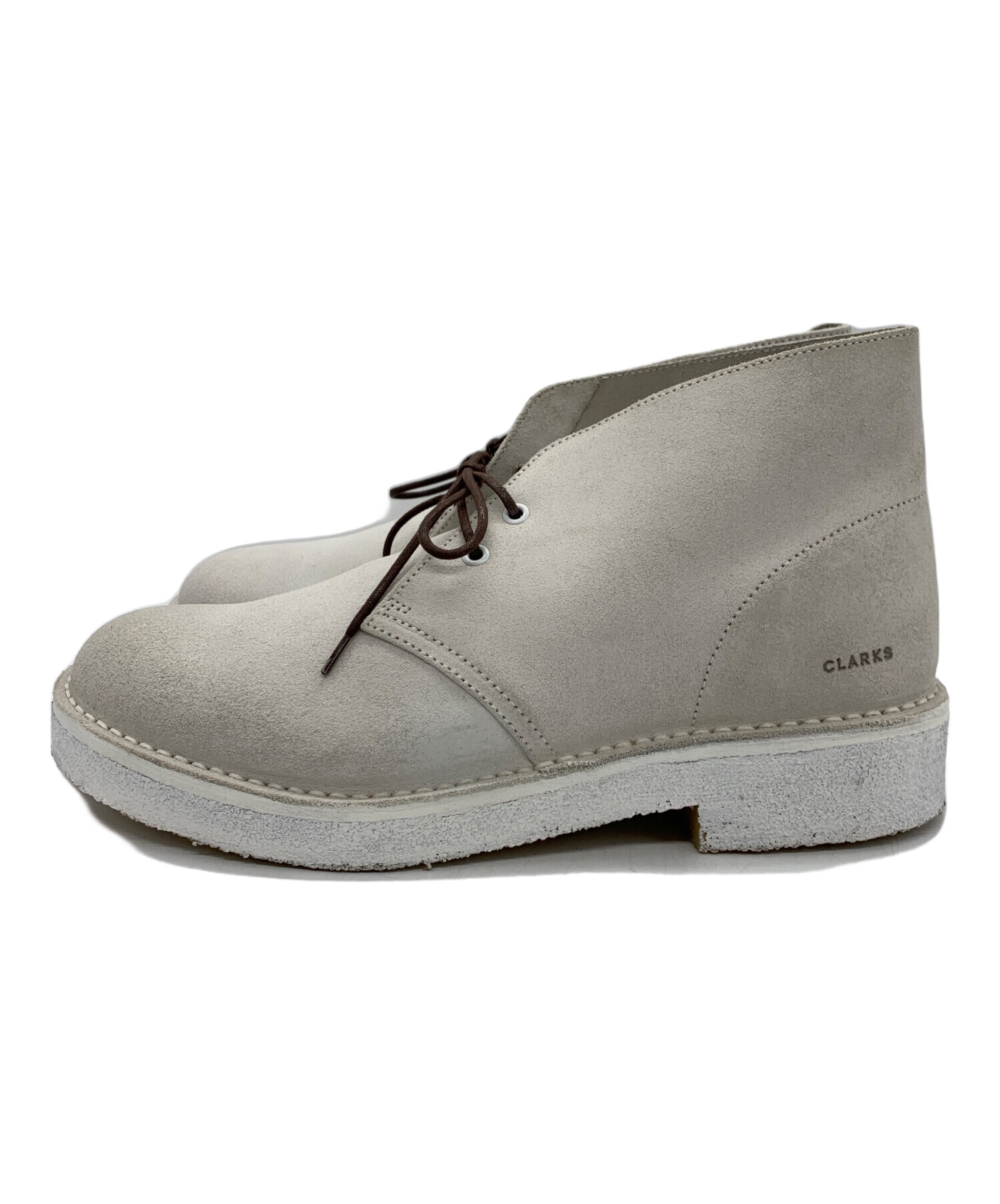 中古・古着通販】CLARKS (クラークス) ブーツ ホワイト サイズ:26.5cm 