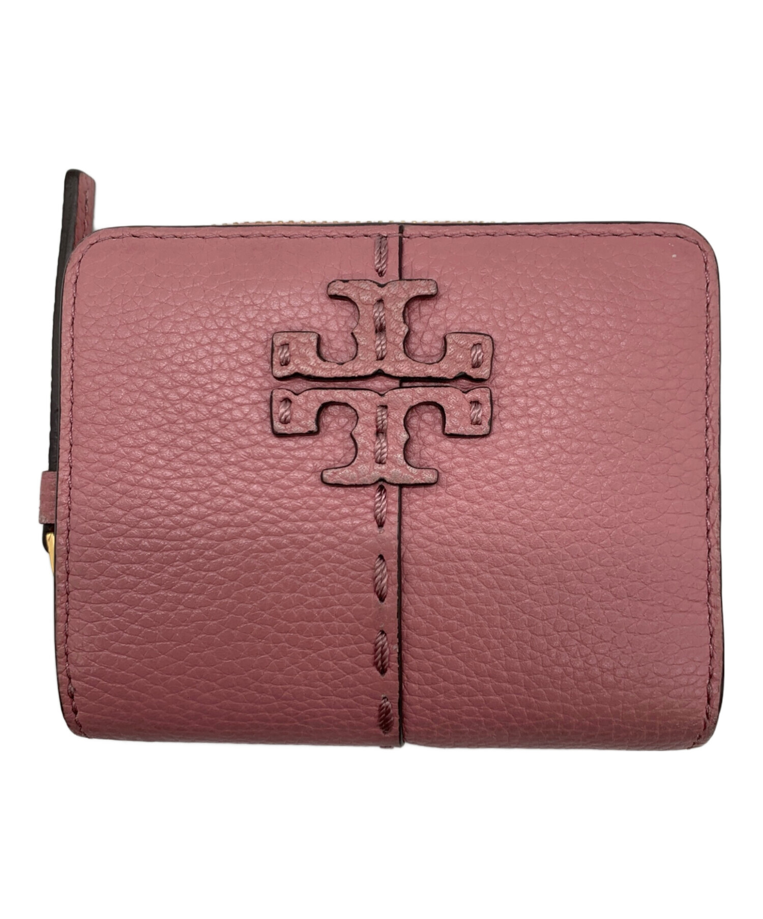【即発送】美品　トリーバーチ　二つ折り　財布　マックグロー　ピンク　レザー 中古・古着通販】TORY BURCH (トリーバーチ) マックグロー バイ