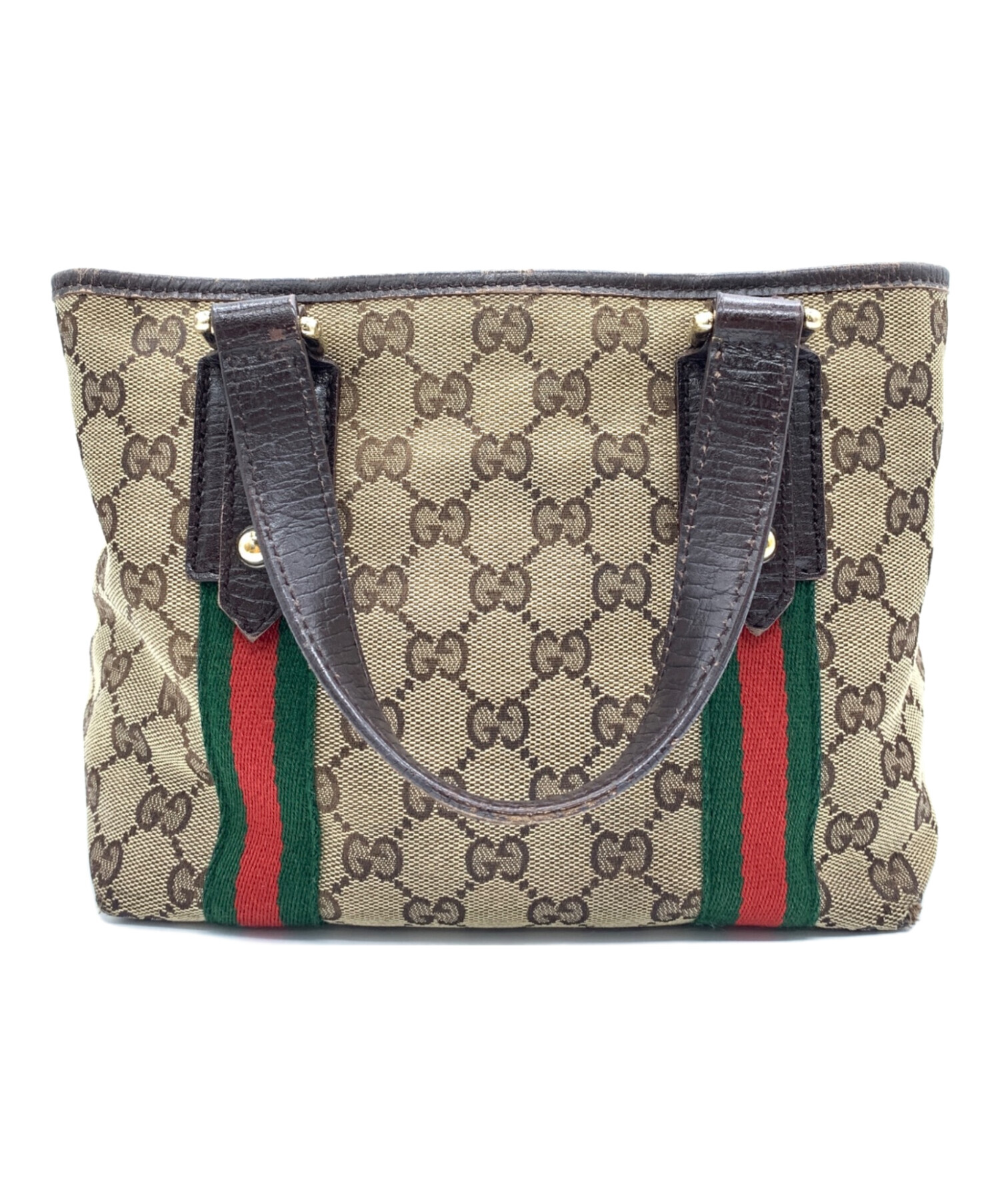 GUCCI☆グッチ ハンドバッグ ベージュ/ボルドー/ 箱・袋なし グッチジャンボGG ベルトバッグ ベージュ ユニセックス キャンバス