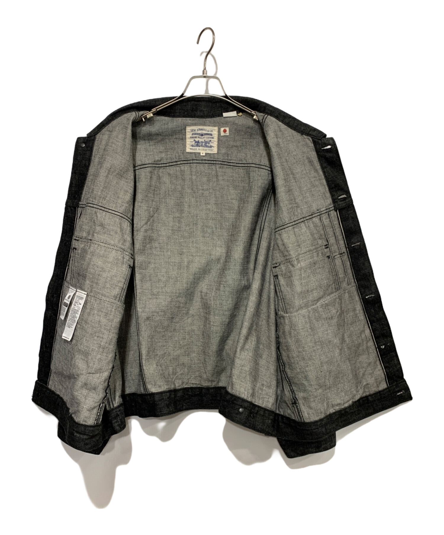 中古・古着通販】LEVI'S (リーバイス) ブラックデニムトラッカー