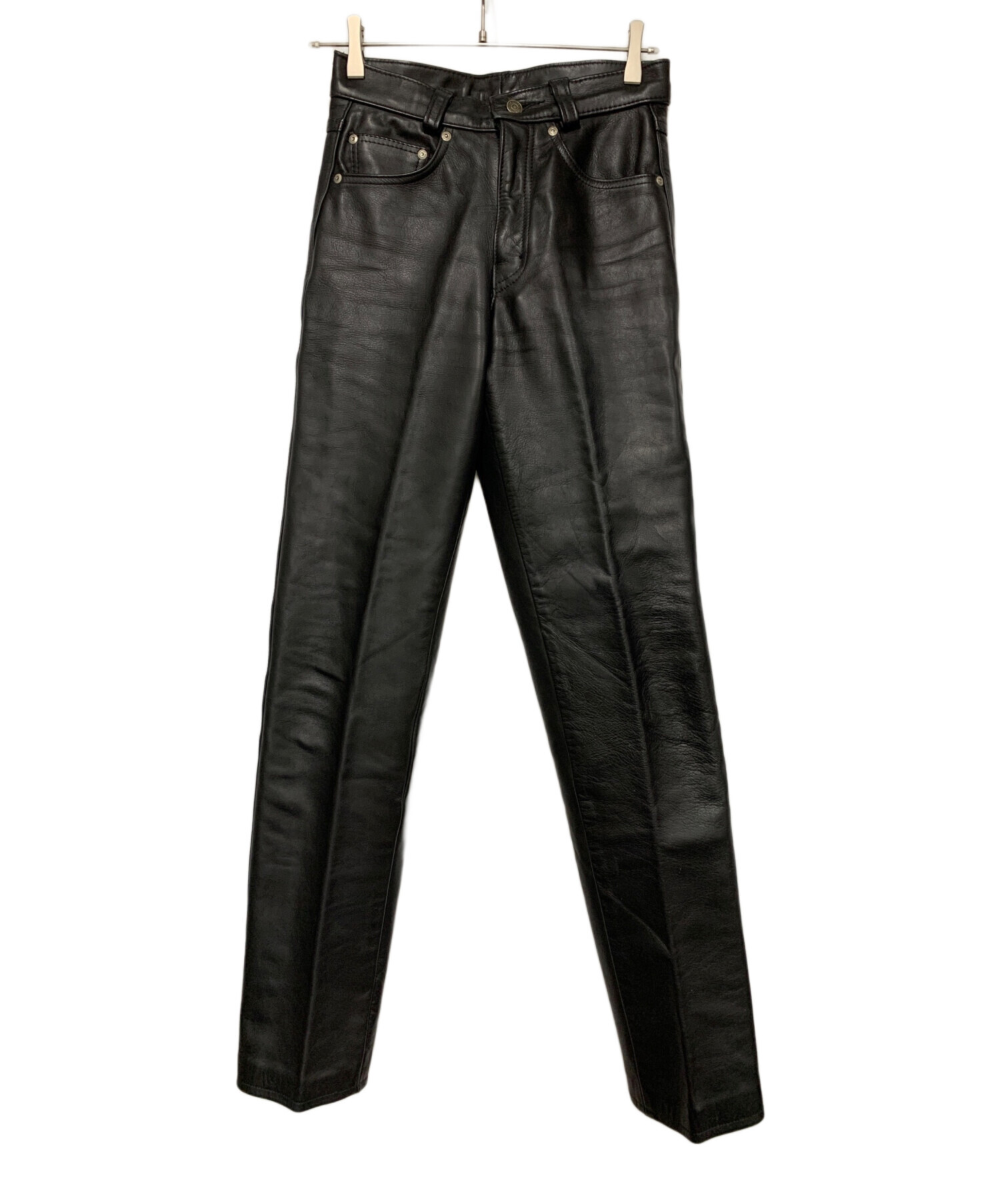 中古・古着通販】shott (ショット) レザーパンツ ブラック サイズ:SIZE