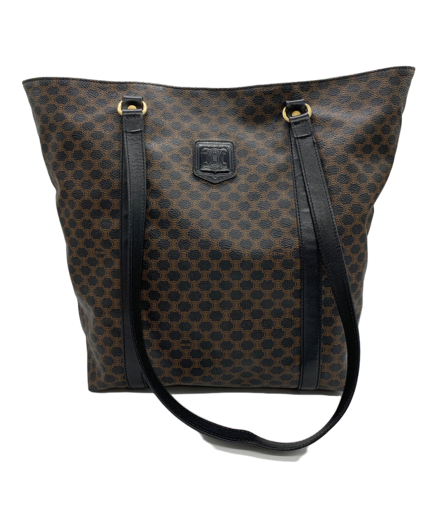 中古・古着通販】CELINE (セリーヌ) マカダム柄トートバッグ ブラウン 