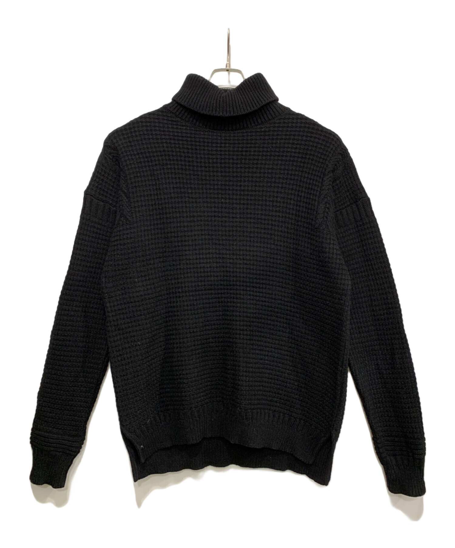 中古・古着通販】yashiki (ヤシキ) タートルネックニット ブラック 