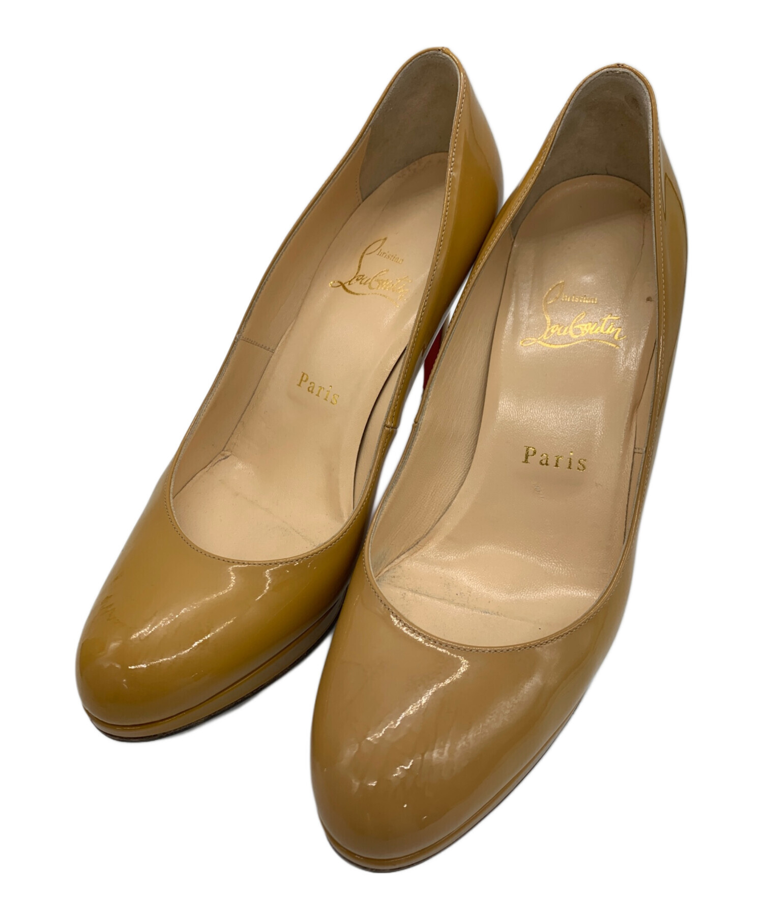 【中古】クリスチャンルブタン Christian louboutin パンプス ピンヒール ラウンドトゥ レザー 36 茶 ブラウン /JS 中古・古着通販】Christian Louboutin (クリスチャン・ルブタン