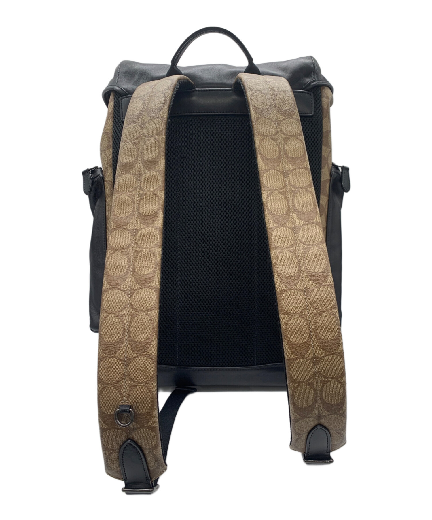 中古・古着通販】COACH (コーチ) リュック ベージュ×ブラック 