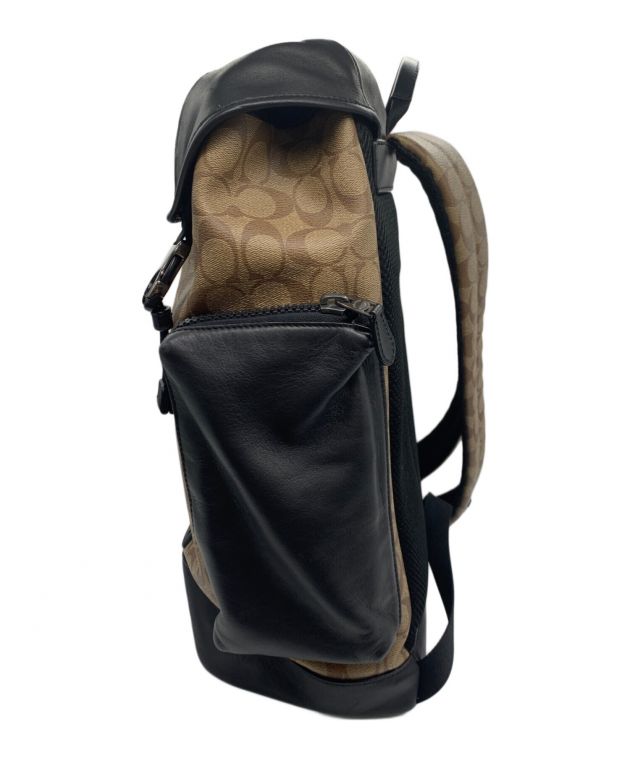 中古・古着通販】COACH (コーチ) リュック ベージュ×ブラック 