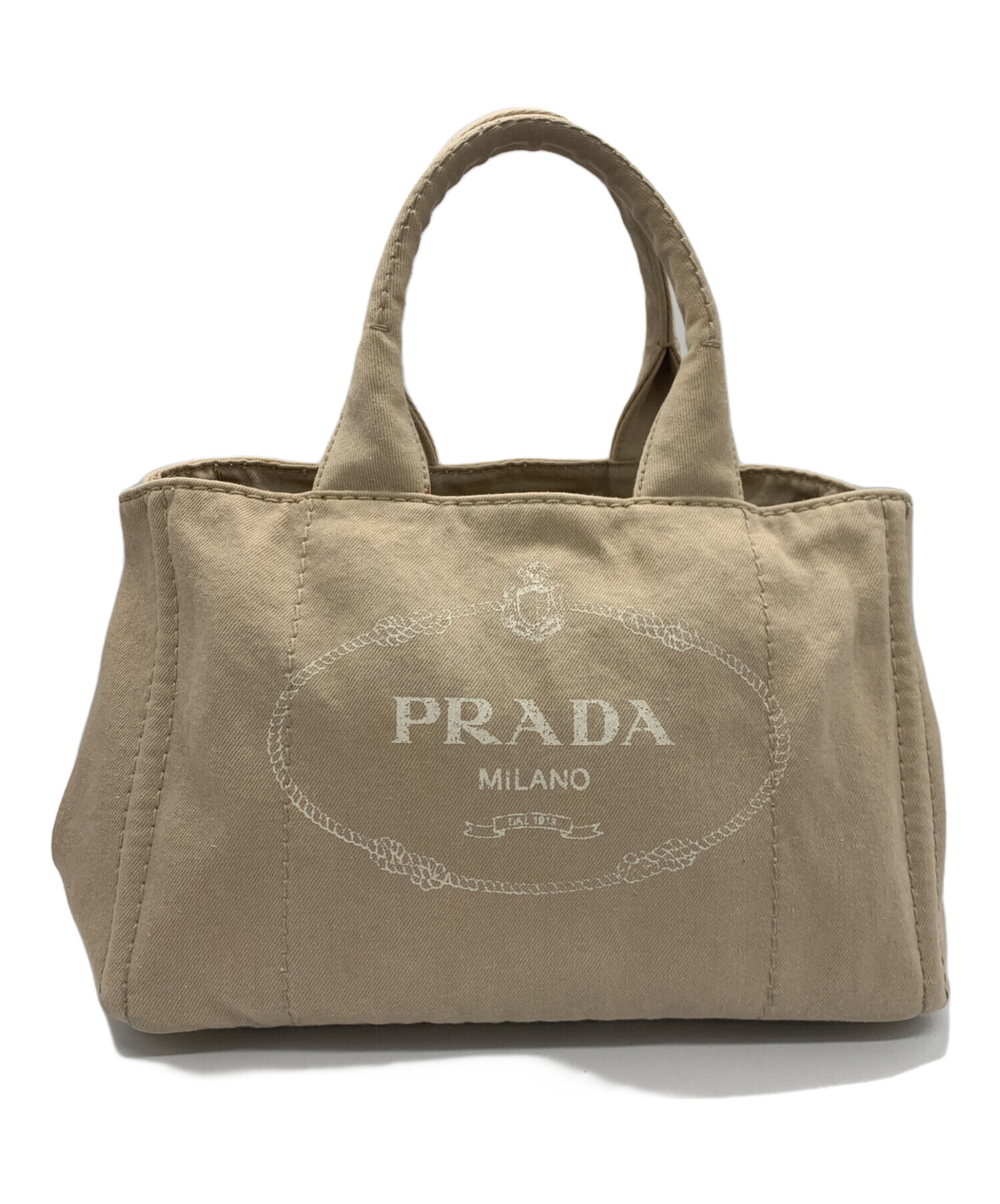 中古・古着通販】PRADA (プラダ) トートバッグ ベージュ｜ブランド