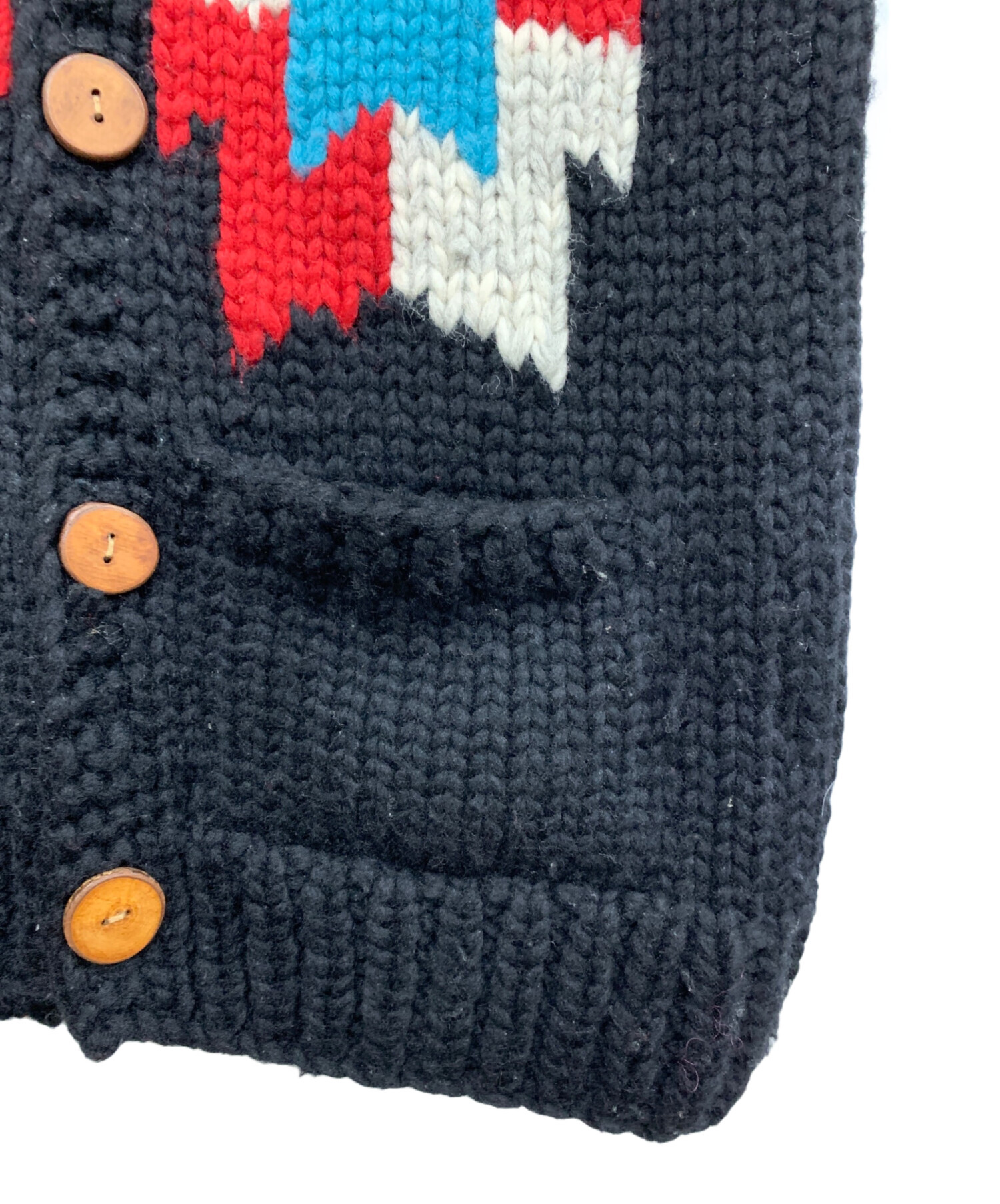 中古・古着通販】KANATA (カナタ) カウチンニットベスト ブラック