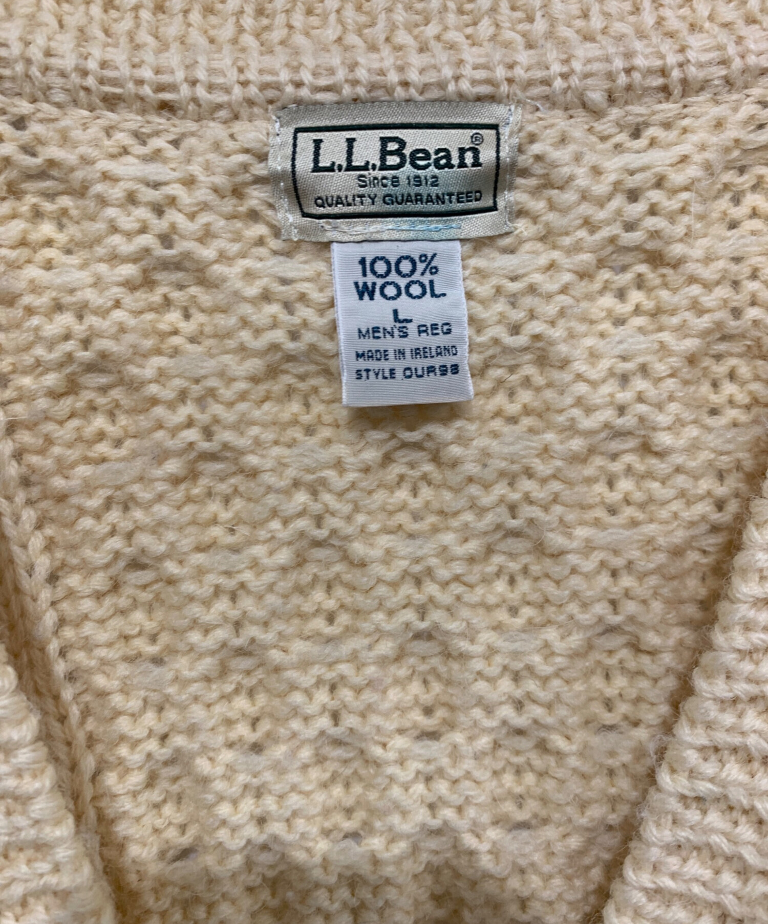 中古・古着通販】L.L.Bean (エルエルビーン) アランニットカーディガン 