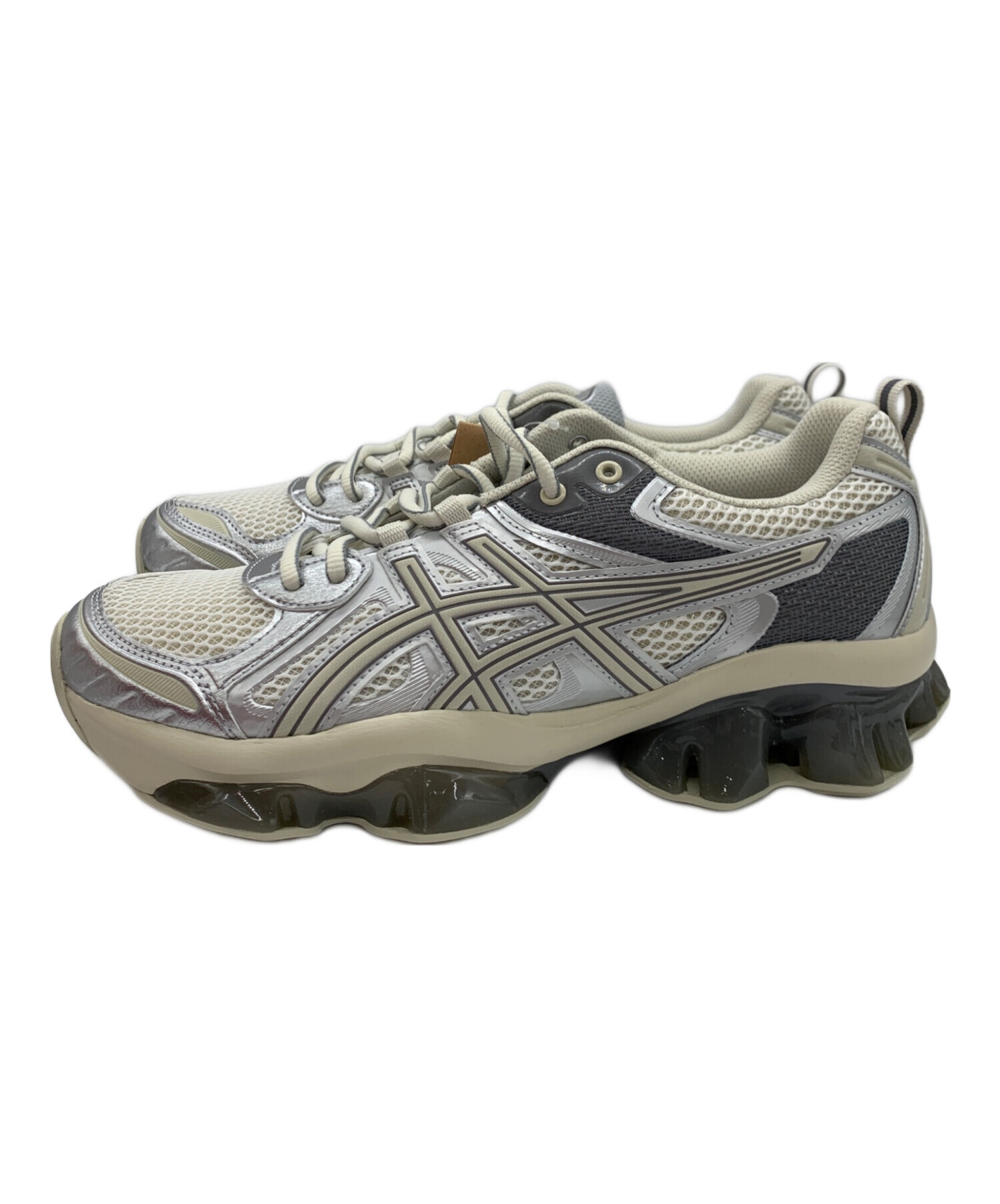 中古・古着通販】asics (アシックス) スニーカー シルバー×アイボリー 