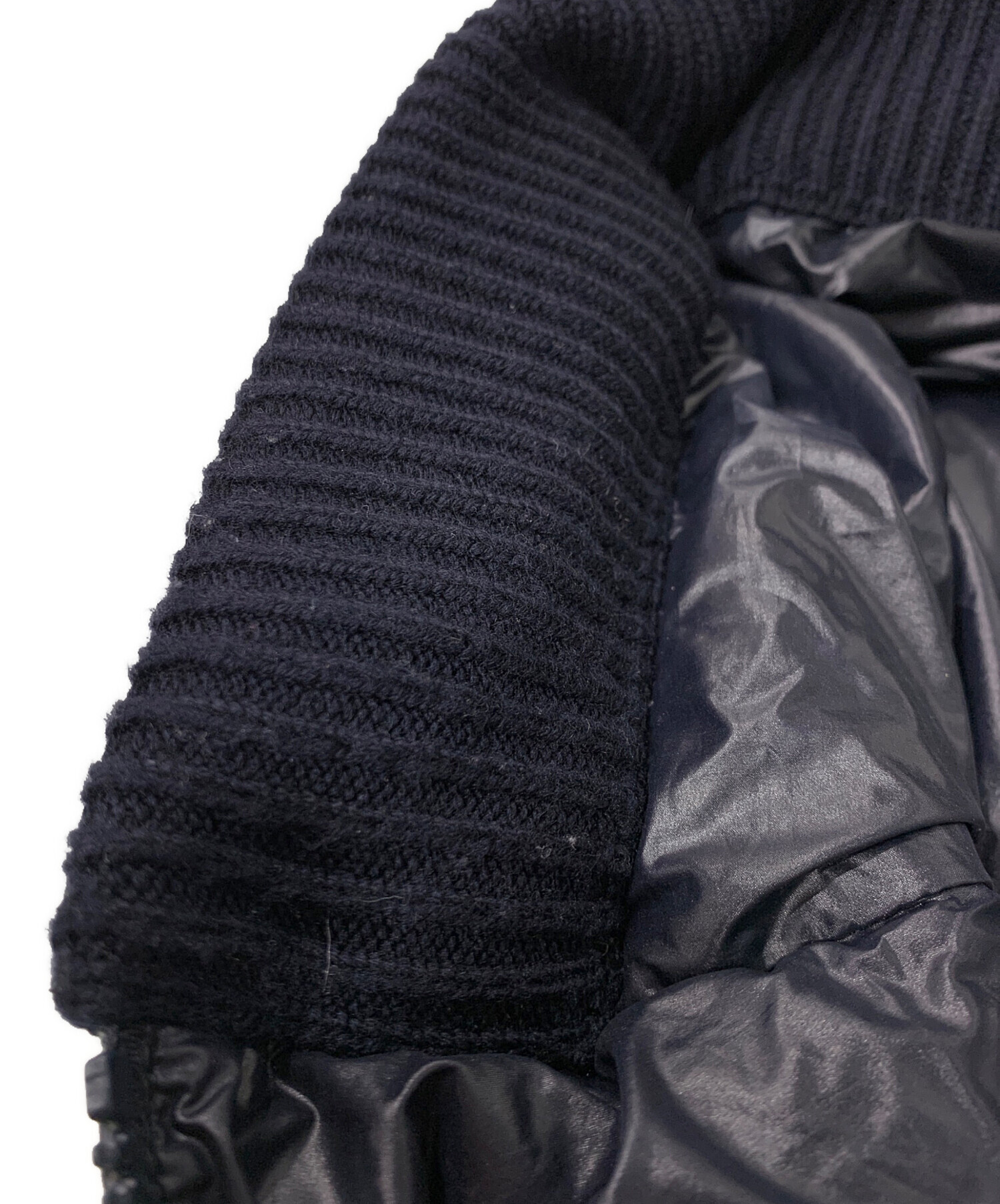 中古・古着通販】MONCLER (モンクレール) ニット切替ダウンジャケット
