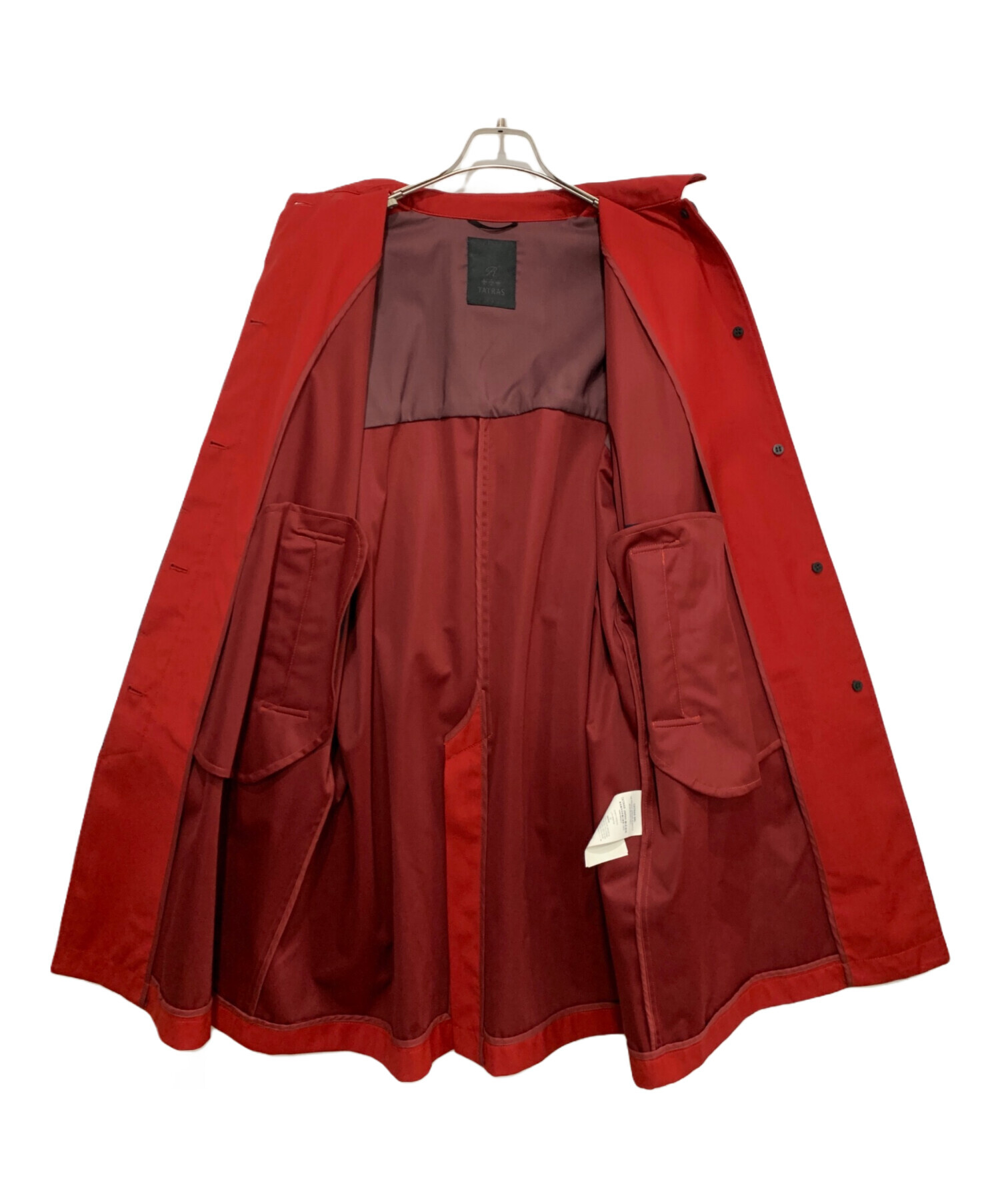中古・古着通販】TATRAS (タトラス) ステンカラーコート レッド