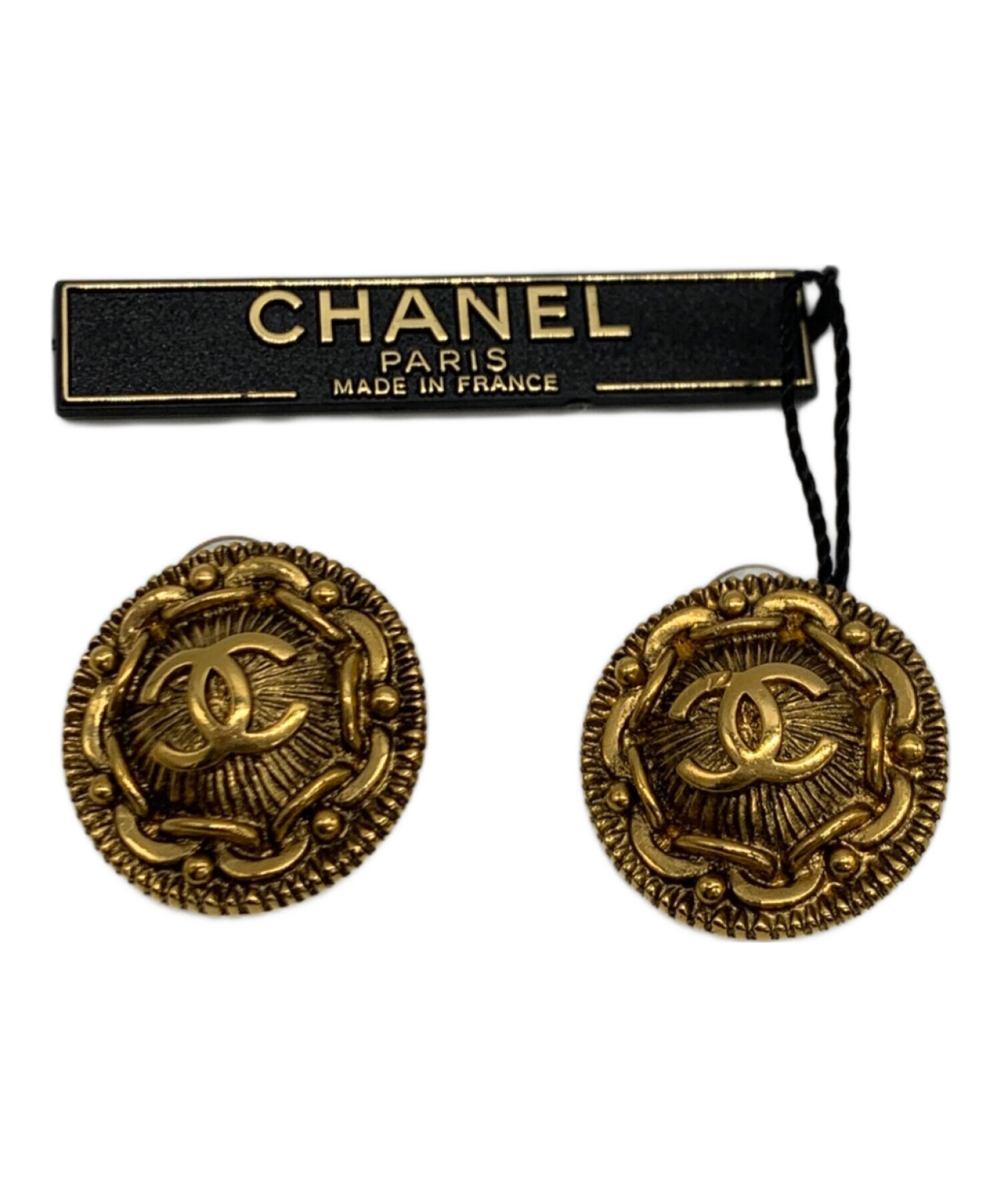 中古・古着通販】CHANEL (シャネル) ヴィンテージイヤリング ゴールド 