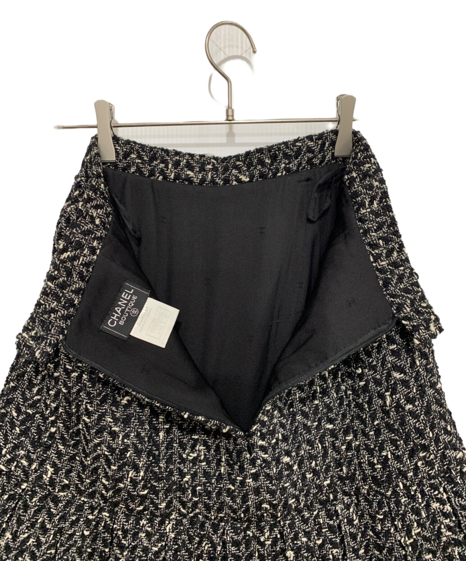中古・古着通販】CHANEL (シャネル) ミニスカート ブラック サイズ