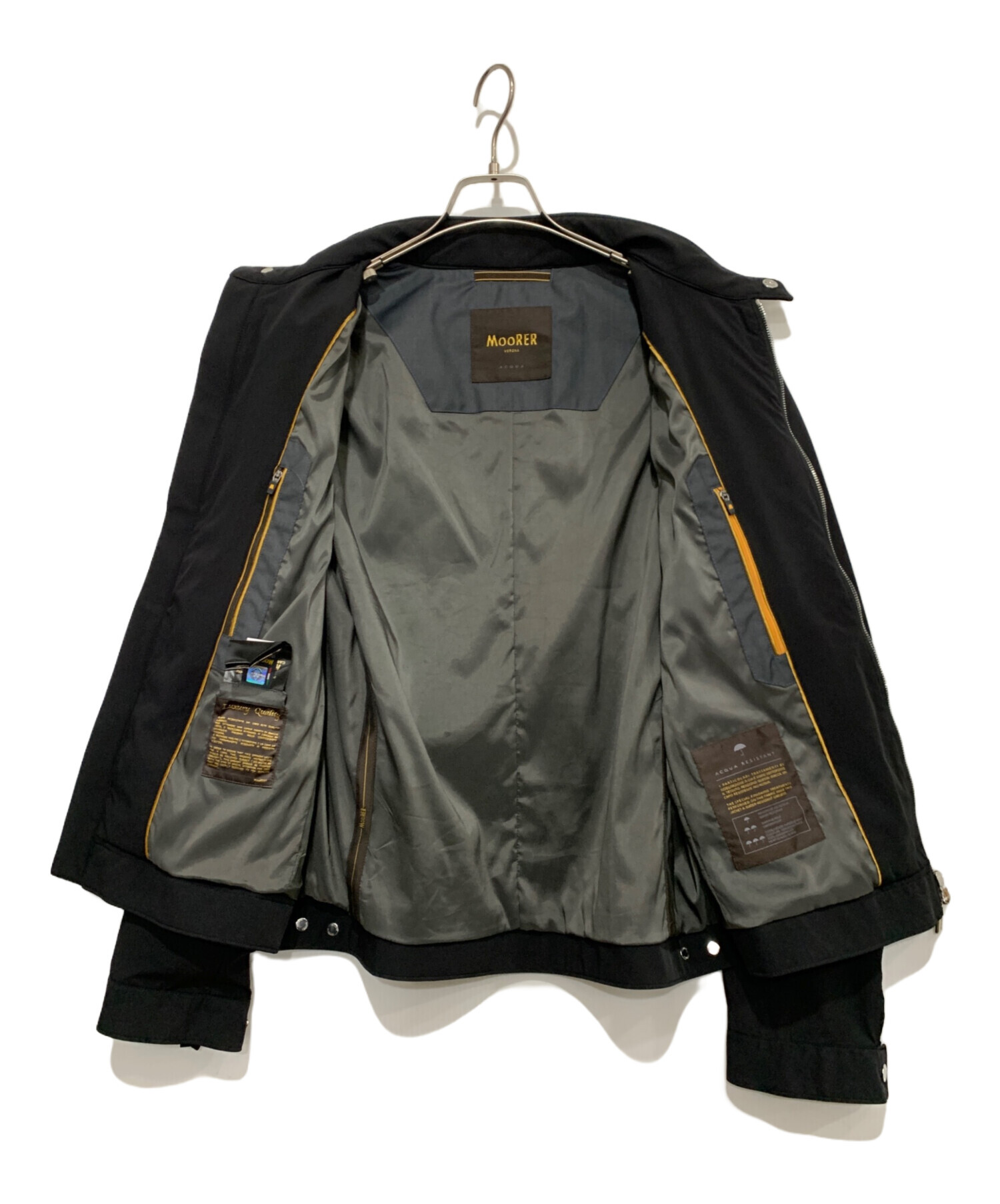 中古・古着通販】MOORER (ムーレー) ライダースジャケット ブラック 