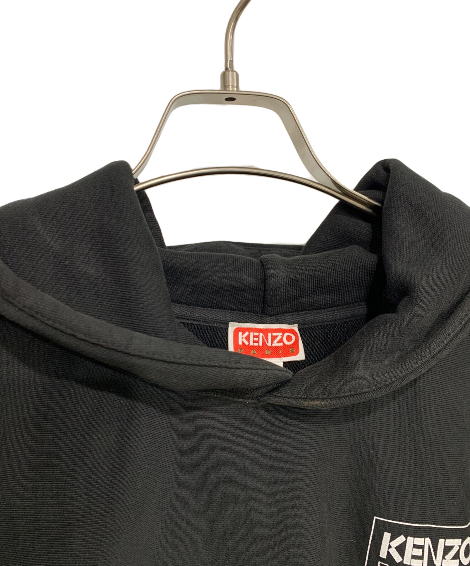中古・古着通販】KENZO (ケンゾー) ロゴプリントパーカー ブラック