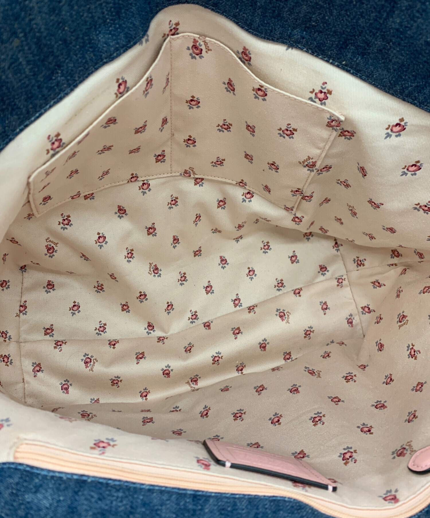 中古・古着通販】COACH (コーチ) デニムトートバッグ インディゴ