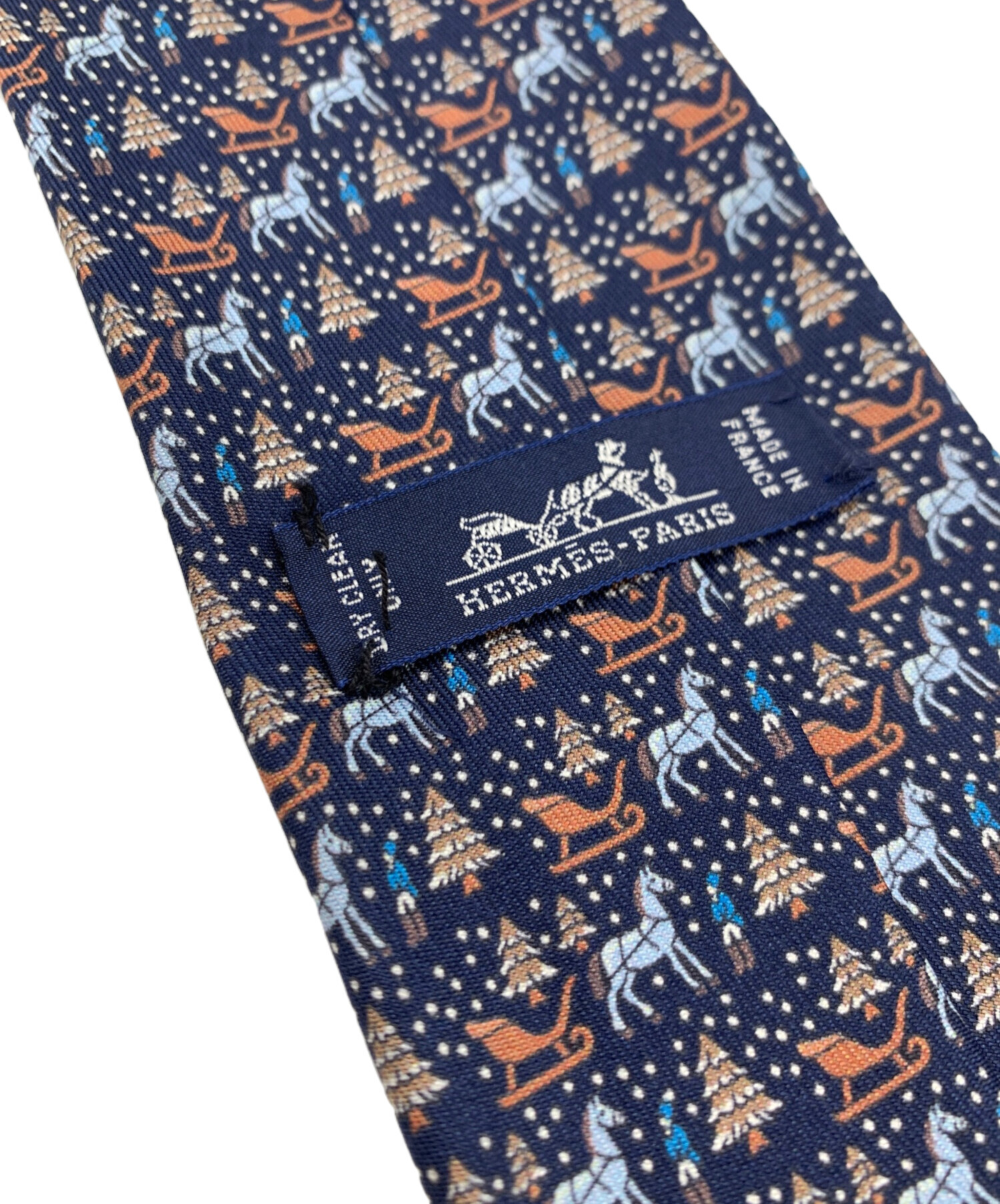 中古・古着通販】HERMES (エルメス) ネクタイ ネイビー サイズ