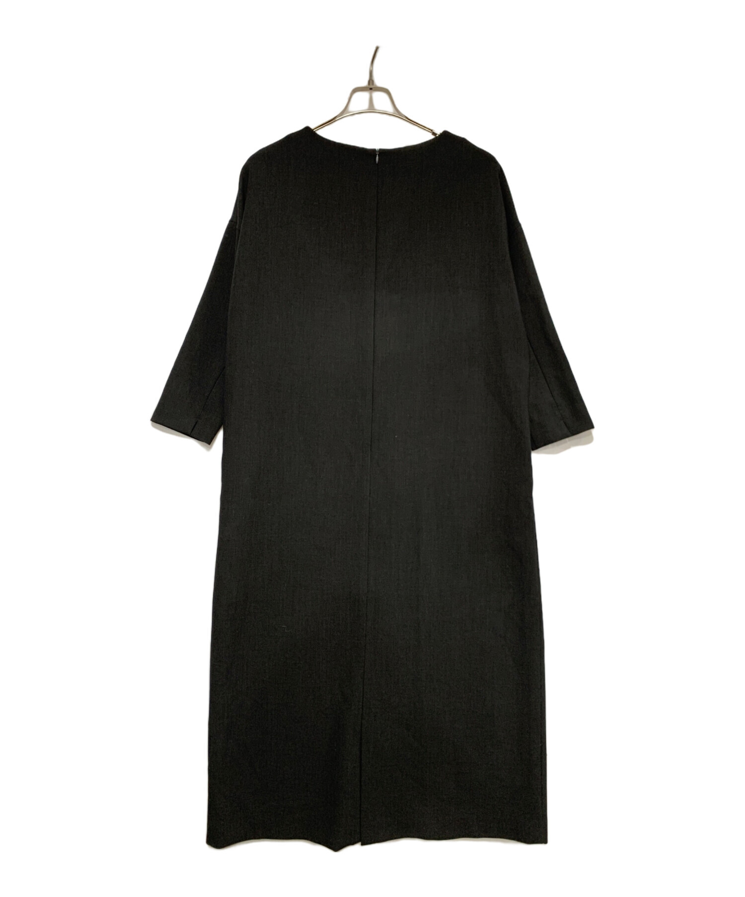 中古・古着通販】SOEJU (ソージュ) ウールライク9分袖ワンピース