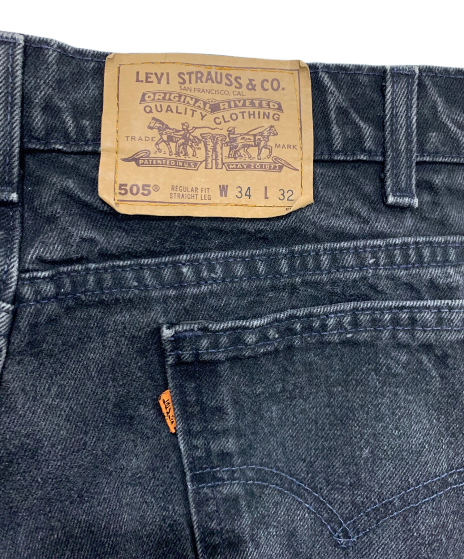 中古・古着通販】LEVI'S (リーバイス) 505デニムパンツ ブラック