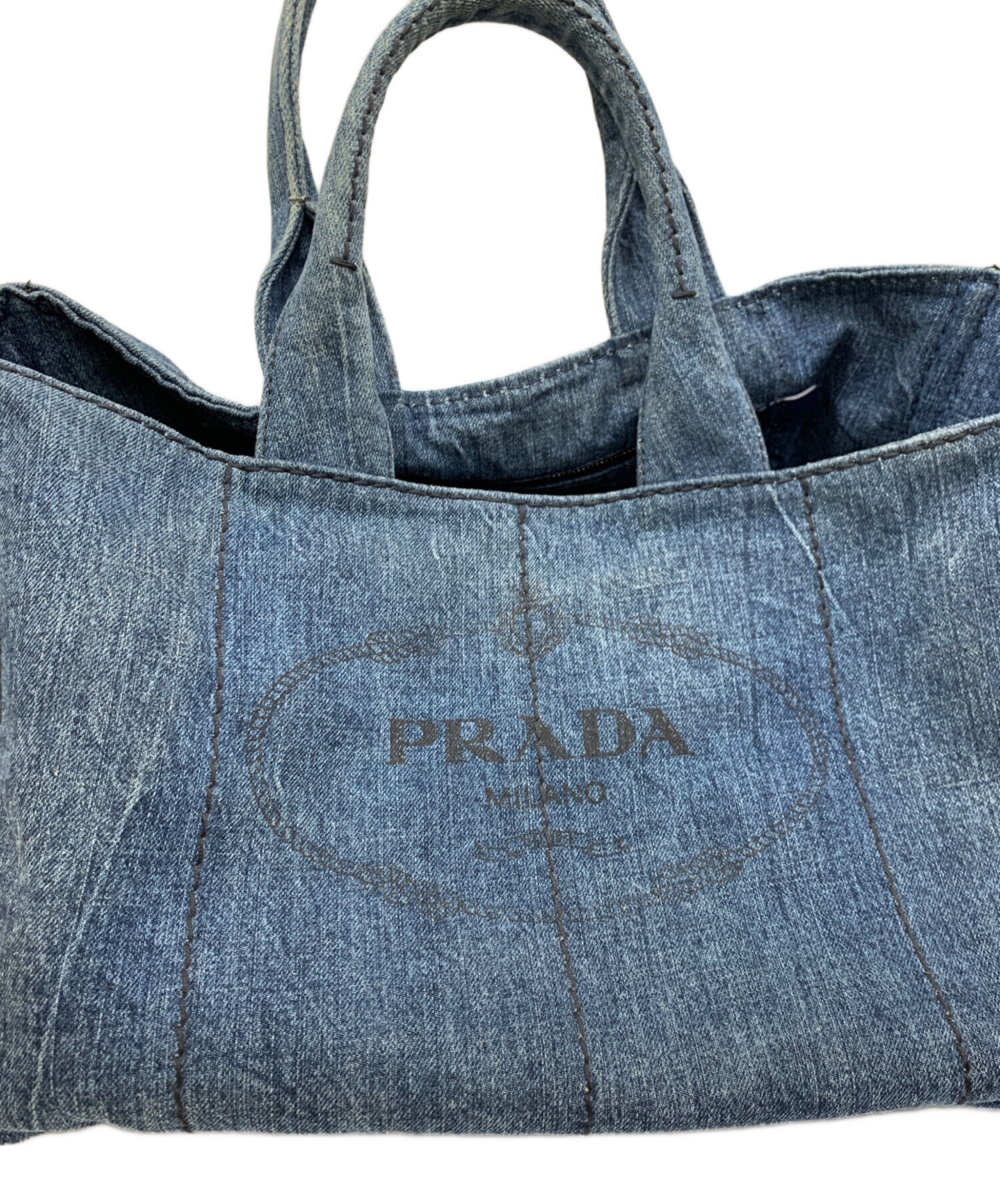 中古・古着通販】PRADA (プラダ) デニムトートバッグ ブルー｜ブランド