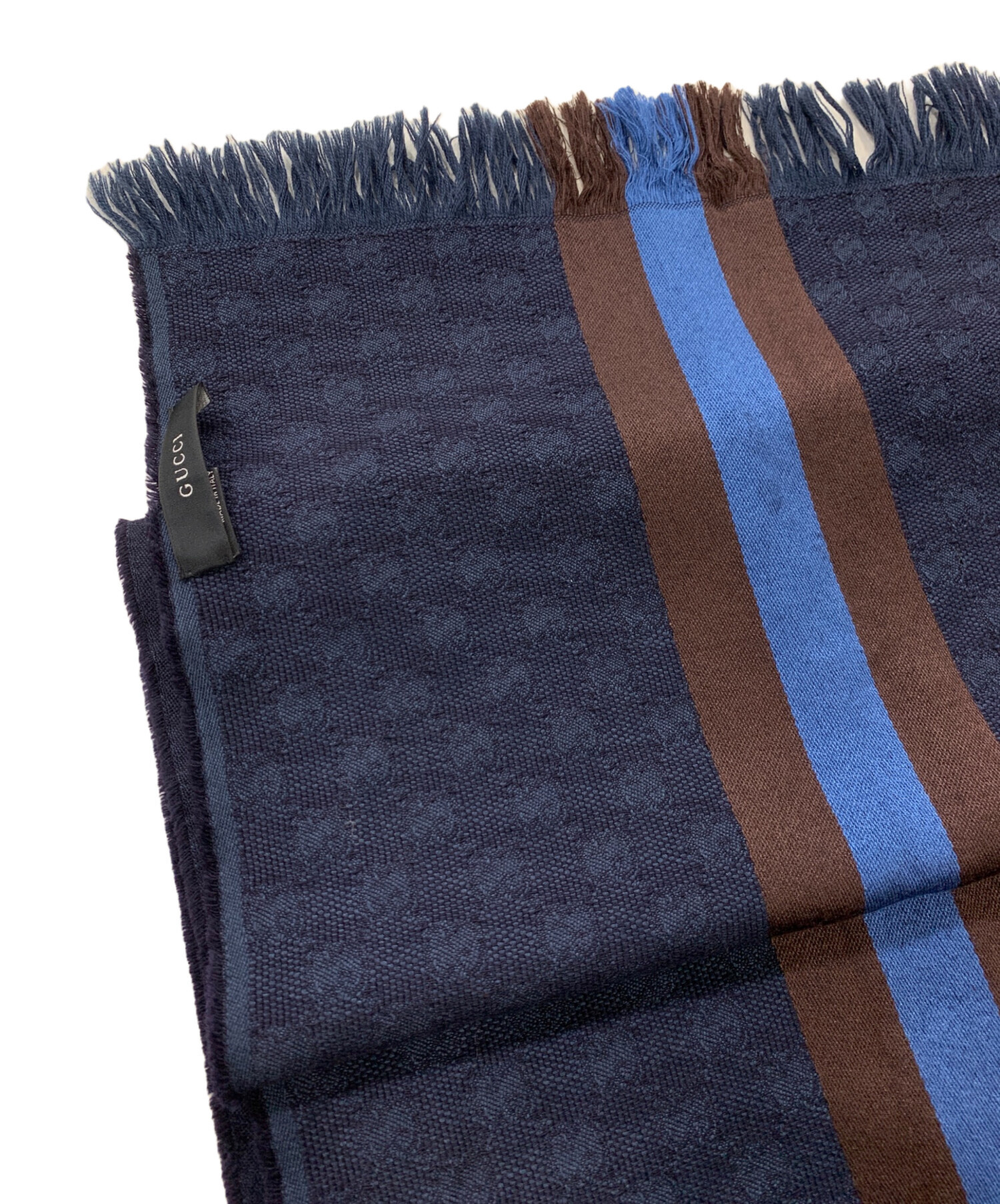 中古・古着通販】GUCCI (グッチ) マフラー ネイビー｜ブランド・古着