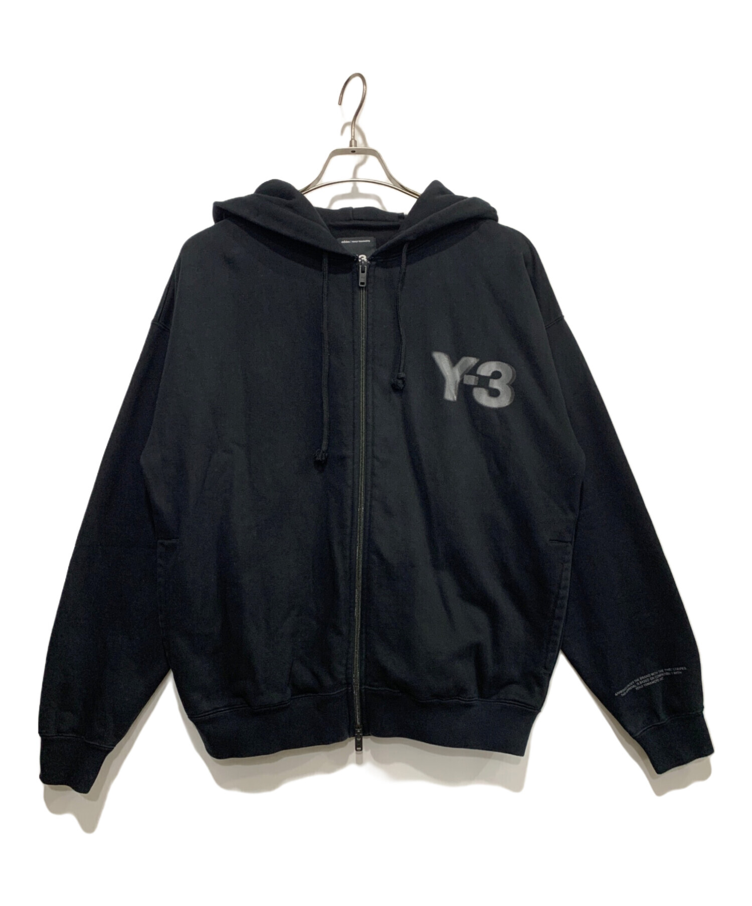中古・古着通販】Y-3 (ワイスリー) ジップパーカー ブラック サイズ:XS 