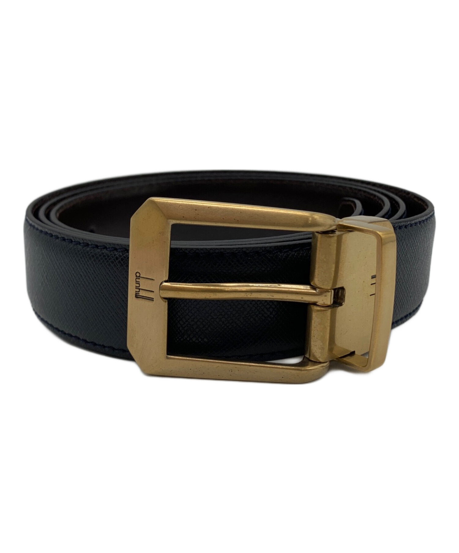 ☆超美品☆ dunhill ダンヒル ADロゴ ベルト レザー製 ブラック 中古・古着通販】dunhill (ダンヒル) レザーベルト ブラック×ブラウン