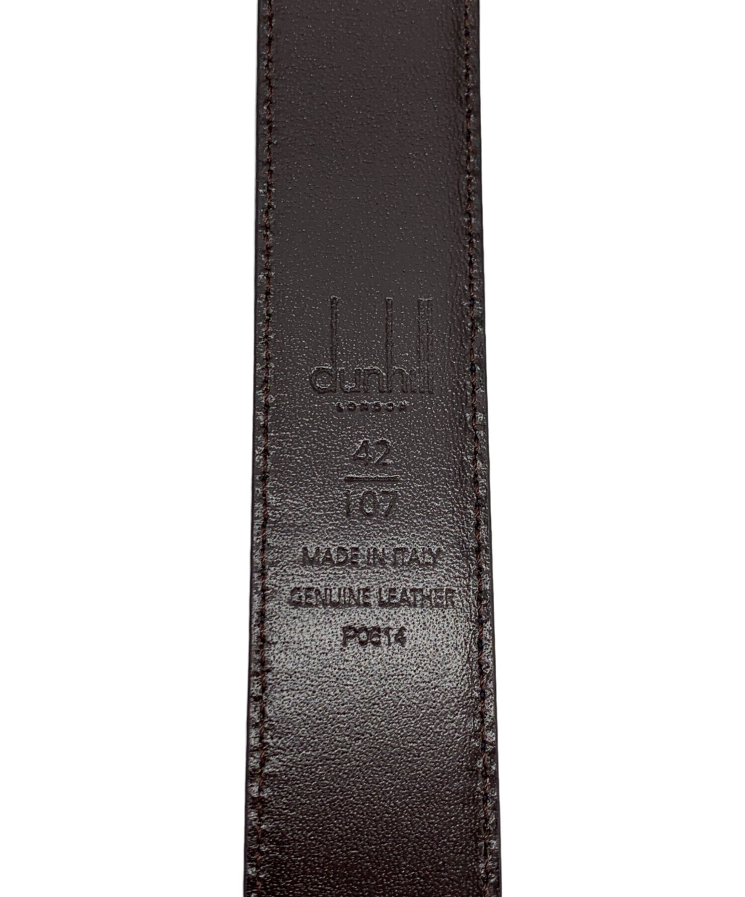 中古・古着通販】dunhill (ダンヒル) レザーベルト ブラック×ブラウン