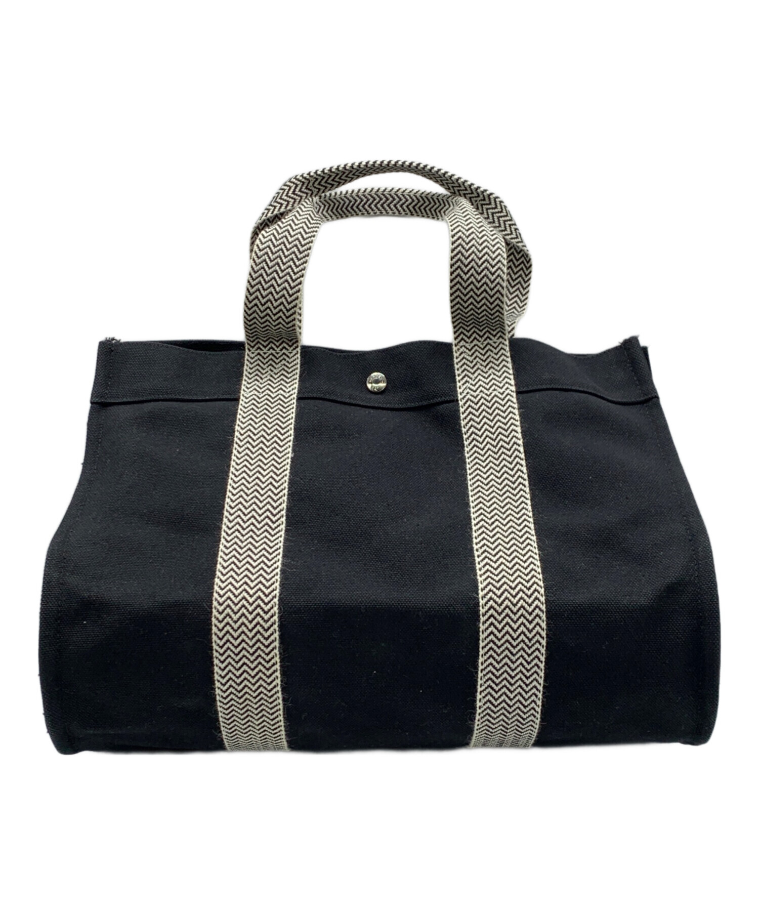 中古・古着通販】HERMES (エルメス) キャンバストートバッグ ブラック