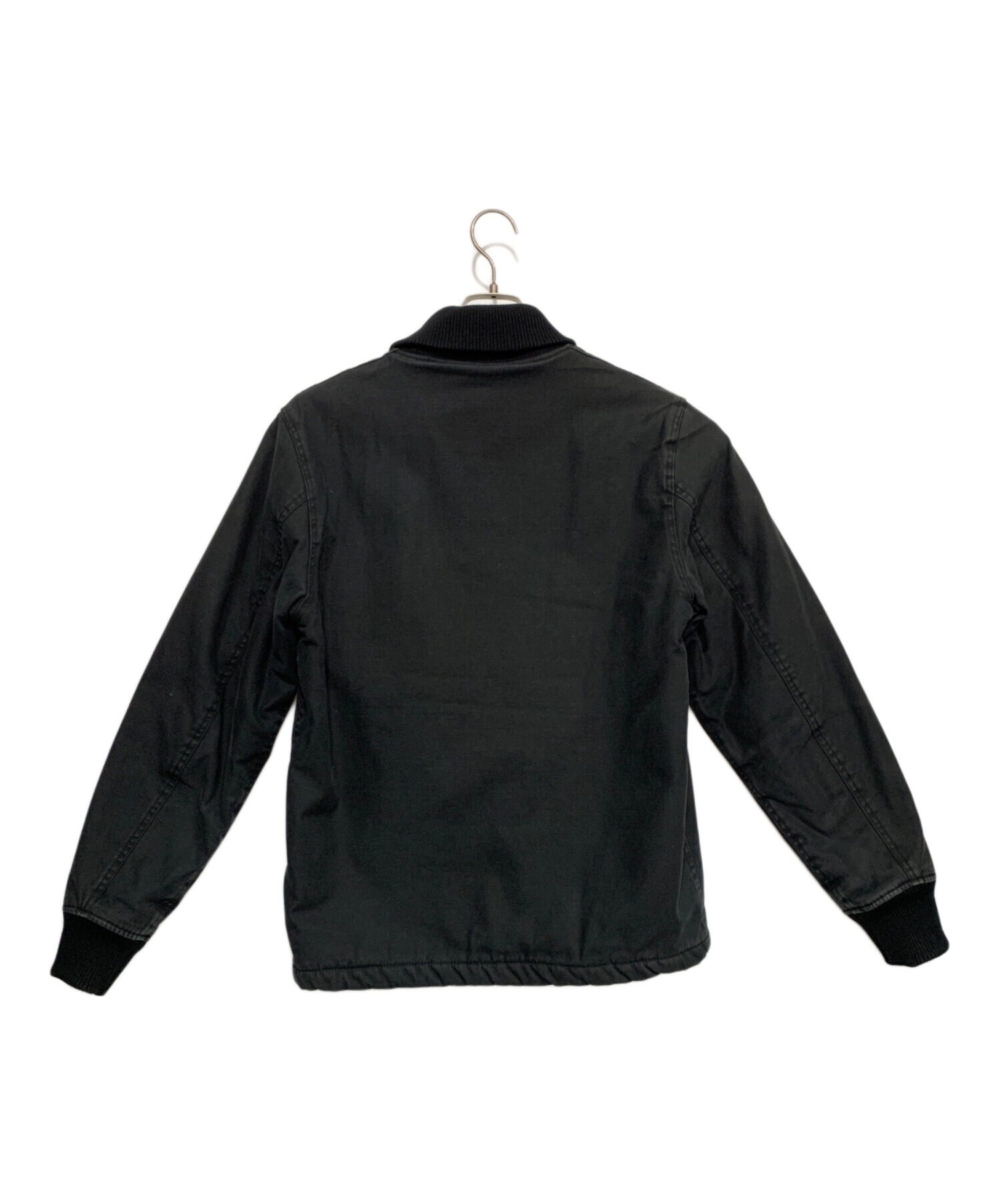 【美品】Stussy ブラック ジャケット Lサイズ 中古・古着通販】stussy (ステューシー) デッキジャケット ブラック