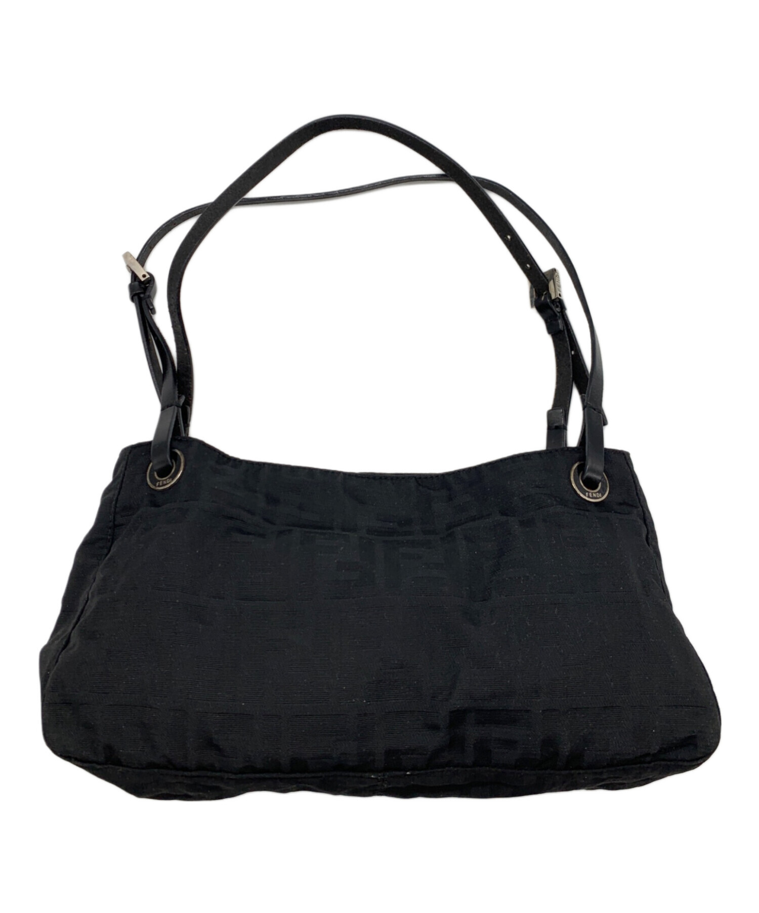 中古・古着通販】FENDI (フェンディ) ズッカショルダーバッグ ブラック 