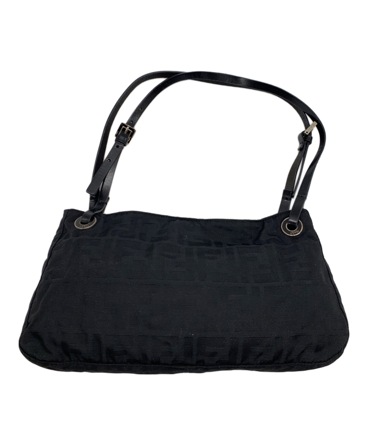 中古・古着通販】FENDI (フェンディ) ズッカショルダーバッグ ブラック 