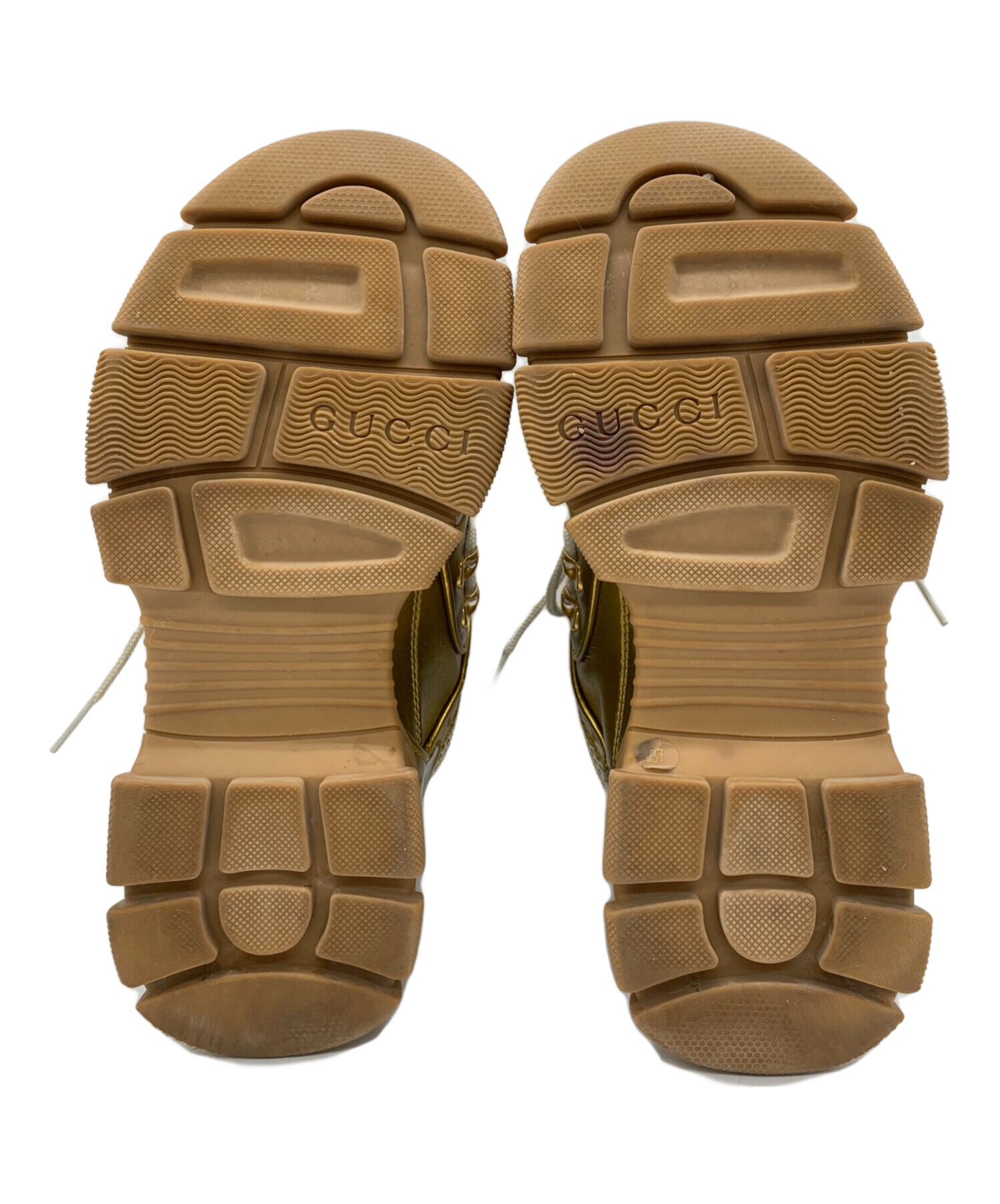 中古・古着通販】GUCCI (グッチ) スニーカー ゴールド サイズ:37