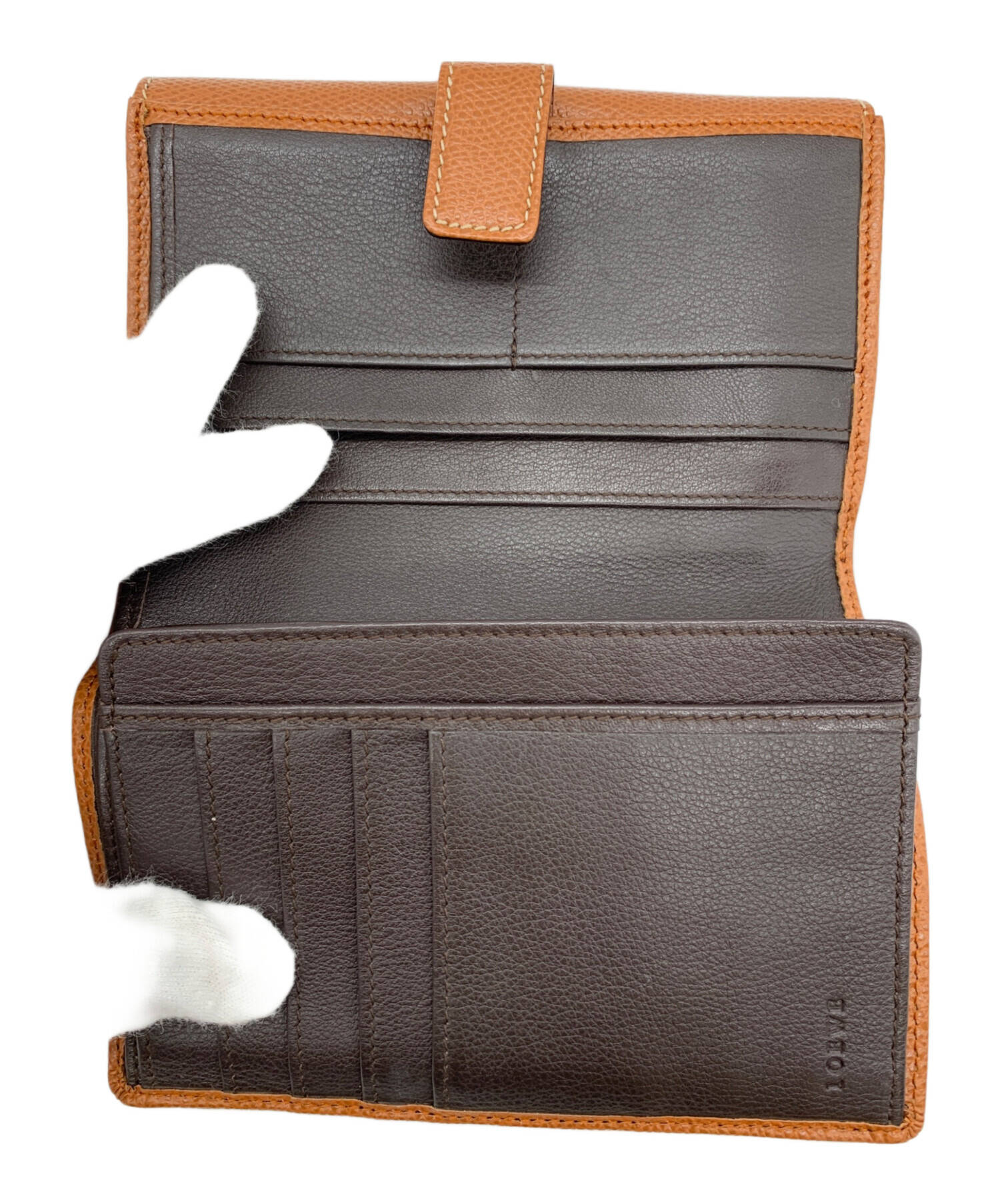 中古・古着通販】LOEWE (ロエベ) 3つ折り財布 ブラウン｜ブランド