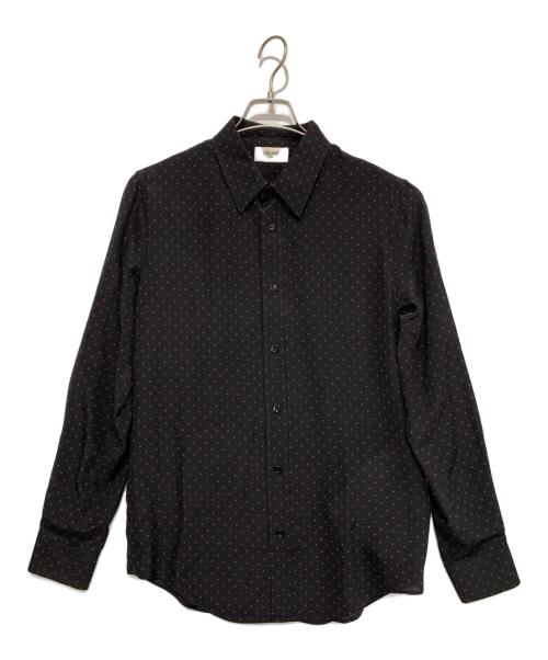 現行 CELINE セリーヌ 長袖シャツ コットン サイズ37 オールブラック 中古・古着通販】CELINE (セリーヌ) 長袖シャツ ブラック サイズ:37 未