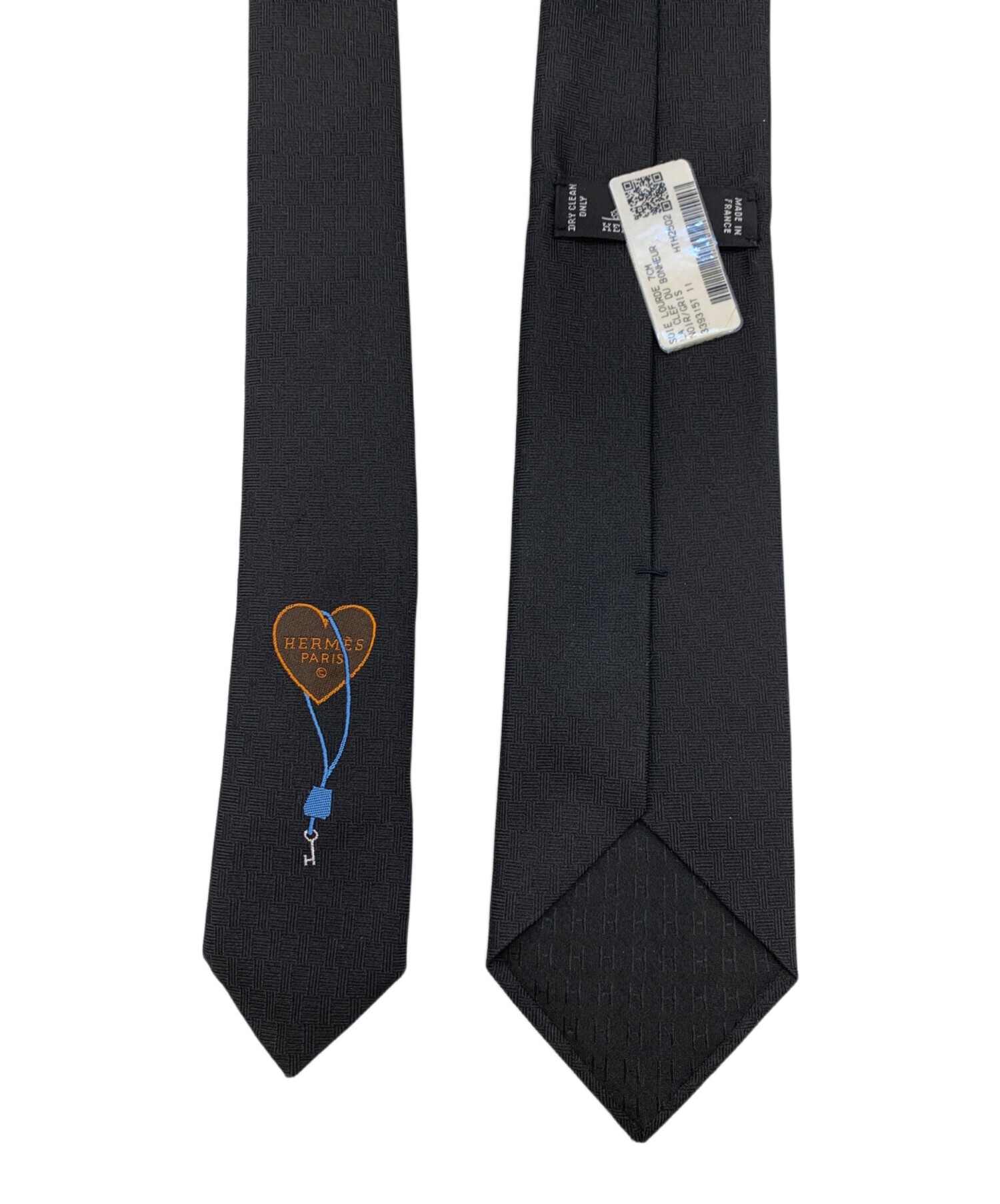 新品未使用　新作　HERMES ネクタイ　ブラック　セット 楽天市場】【新品】 エルメス HERMES ネクタイ H織りタイ 《ファソネ H