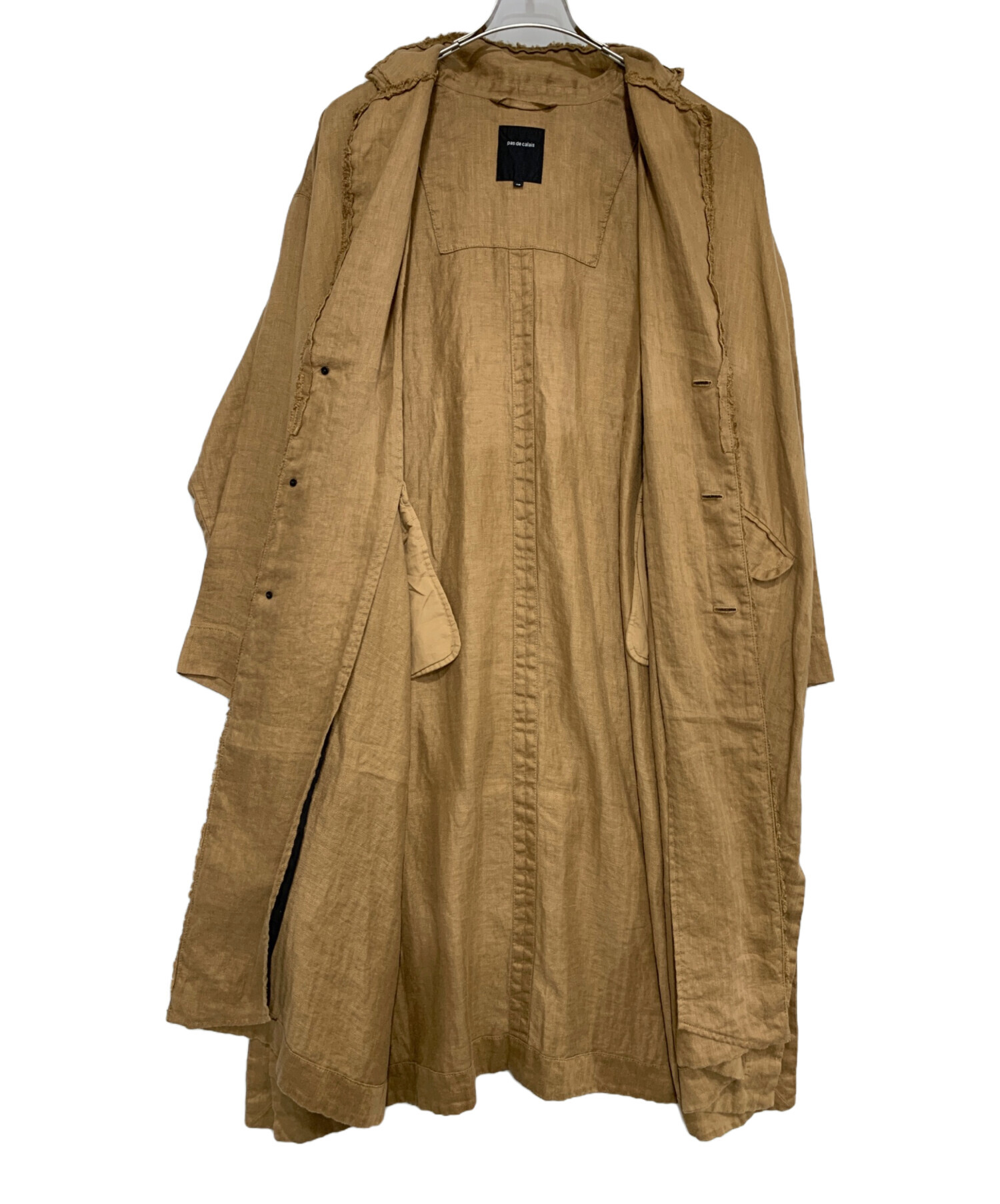 中古・古着通販】pas de calais (パドカレ) リネンシャツ ブラウン