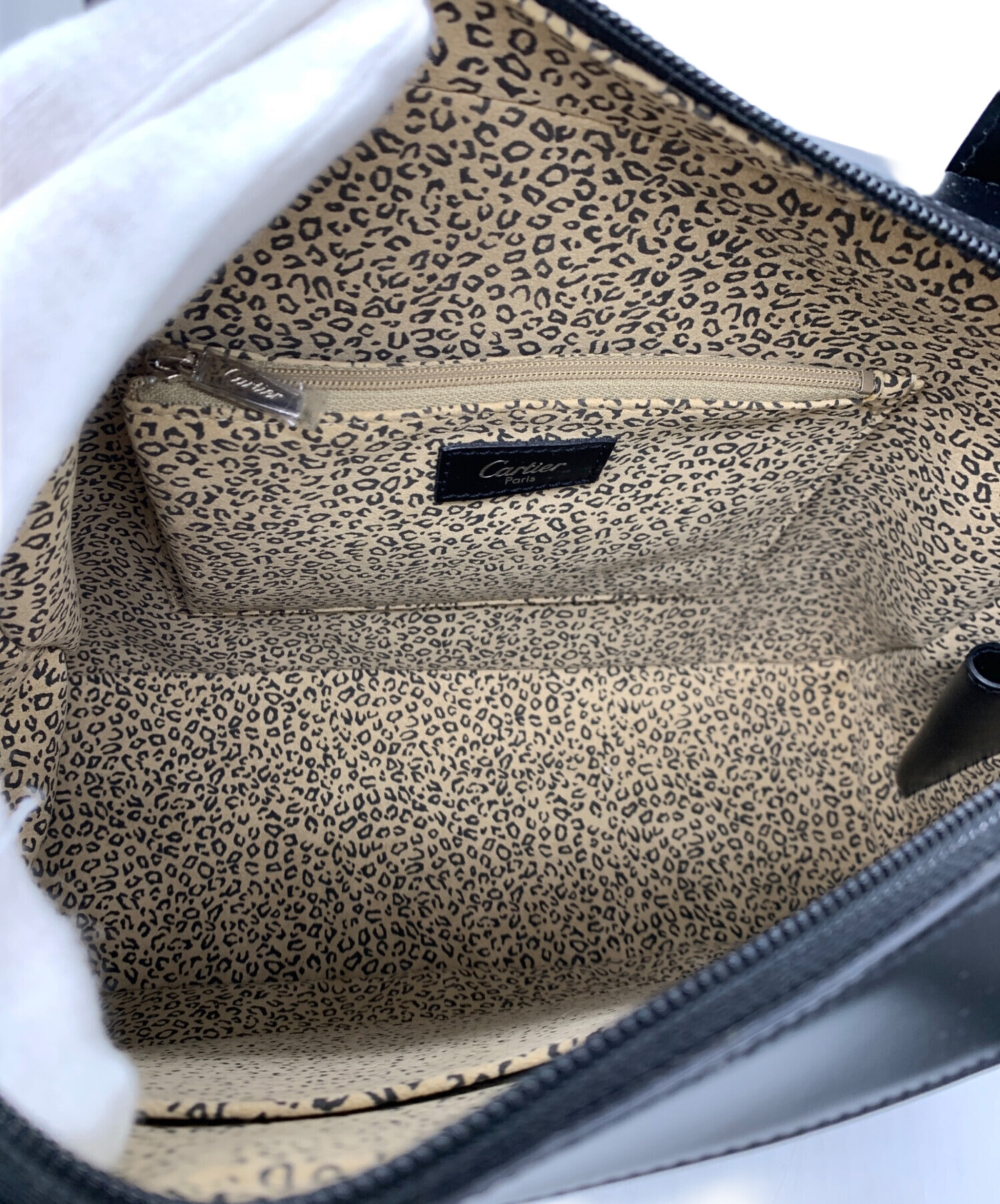 中古・古着通販】Cartier (カルティエ) ハンドバッグ ブラック