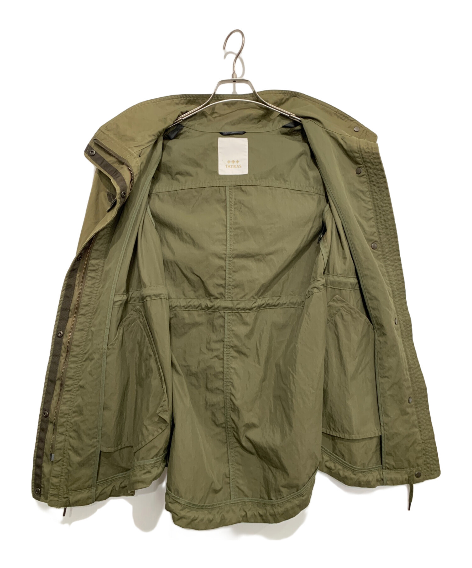 TATRAS フード付きモッズコート オリーブグリーン　Sサイズ TATRAS フード付きモッズコート オリーブグリーン Sサイズ